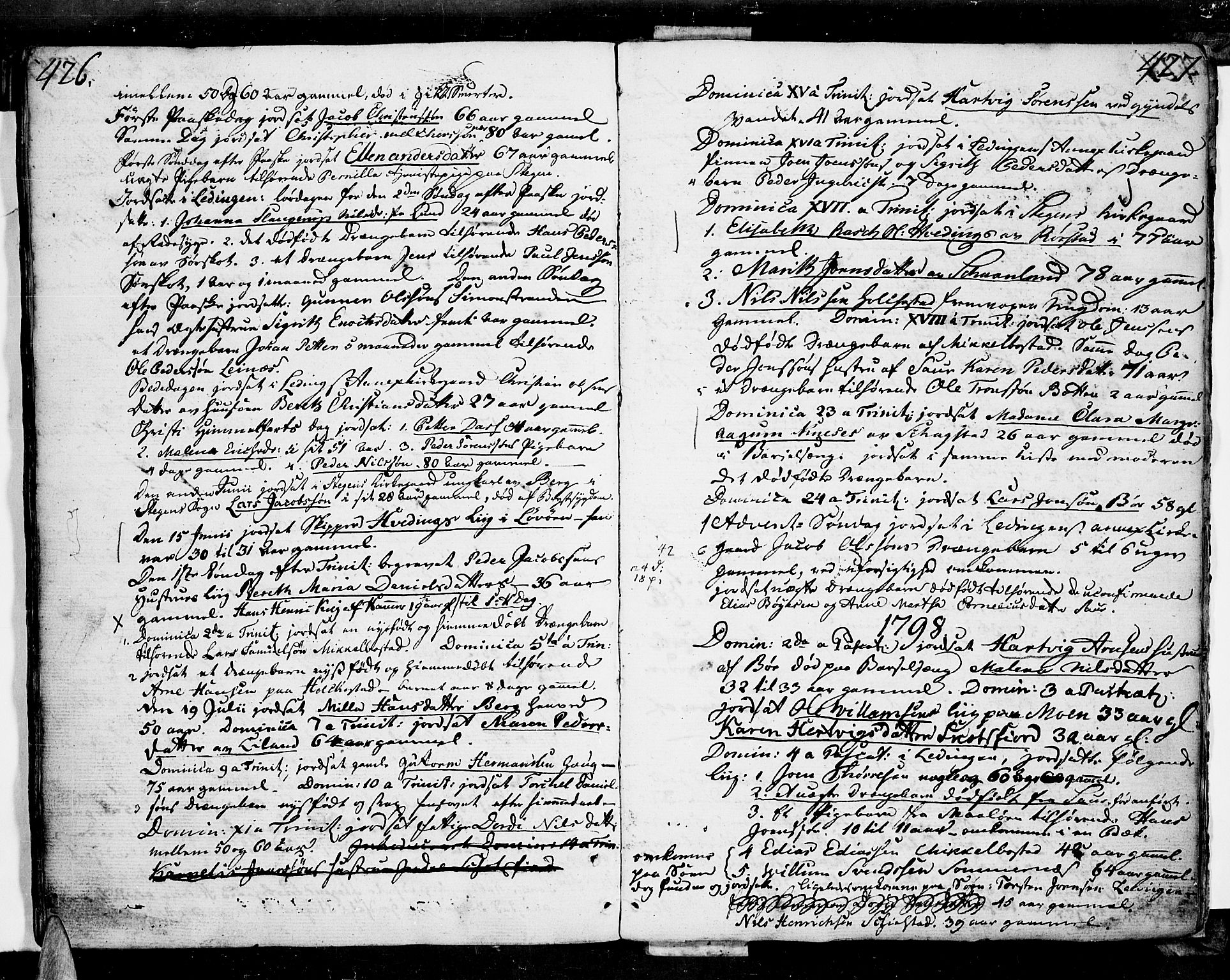 Ministerialprotokoller, klokkerbøker og fødselsregistre - Nordland, SAT/A-1459/855/L0796: Parish register (official) no. 855A04, 1776-1813, p. 426-427