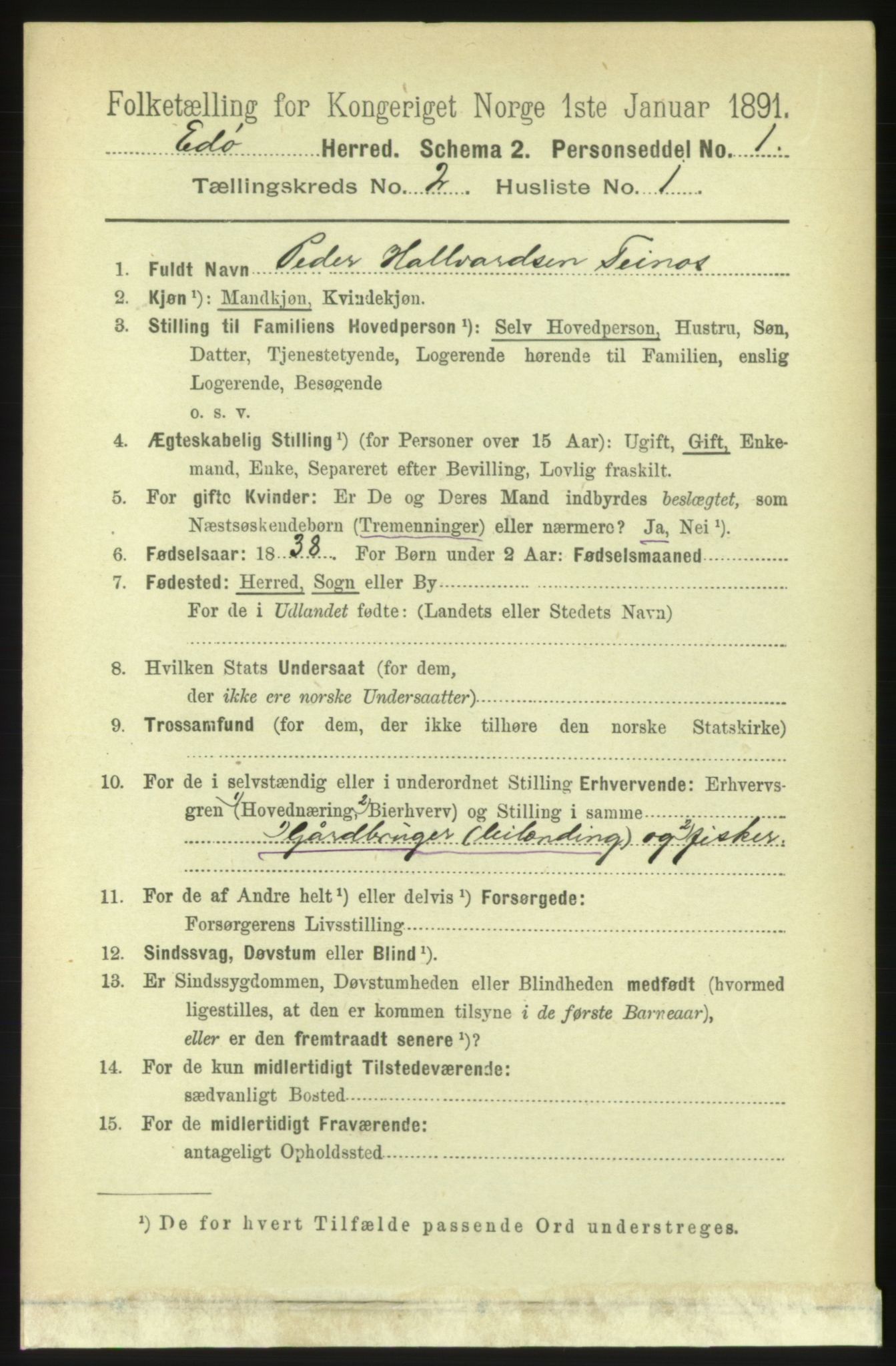 RA, 1891 census for 1573 Edøy, 1891, p. 314