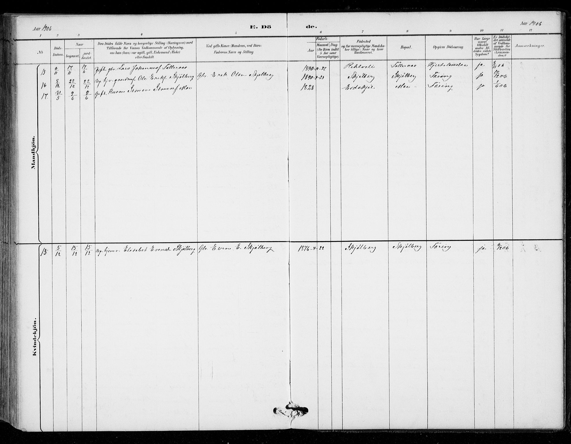 Ministerialprotokoller, klokkerbøker og fødselsregistre - Sør-Trøndelag, AV/SAT-A-1456/671/L0841: Parish register (official) no. 671A03, 1893-1915