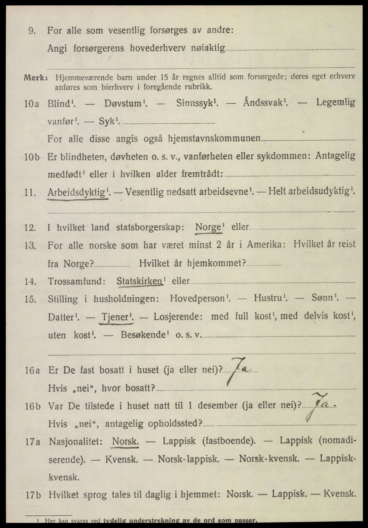 SAT, 1920 census for Lånke, 1920, p. 817