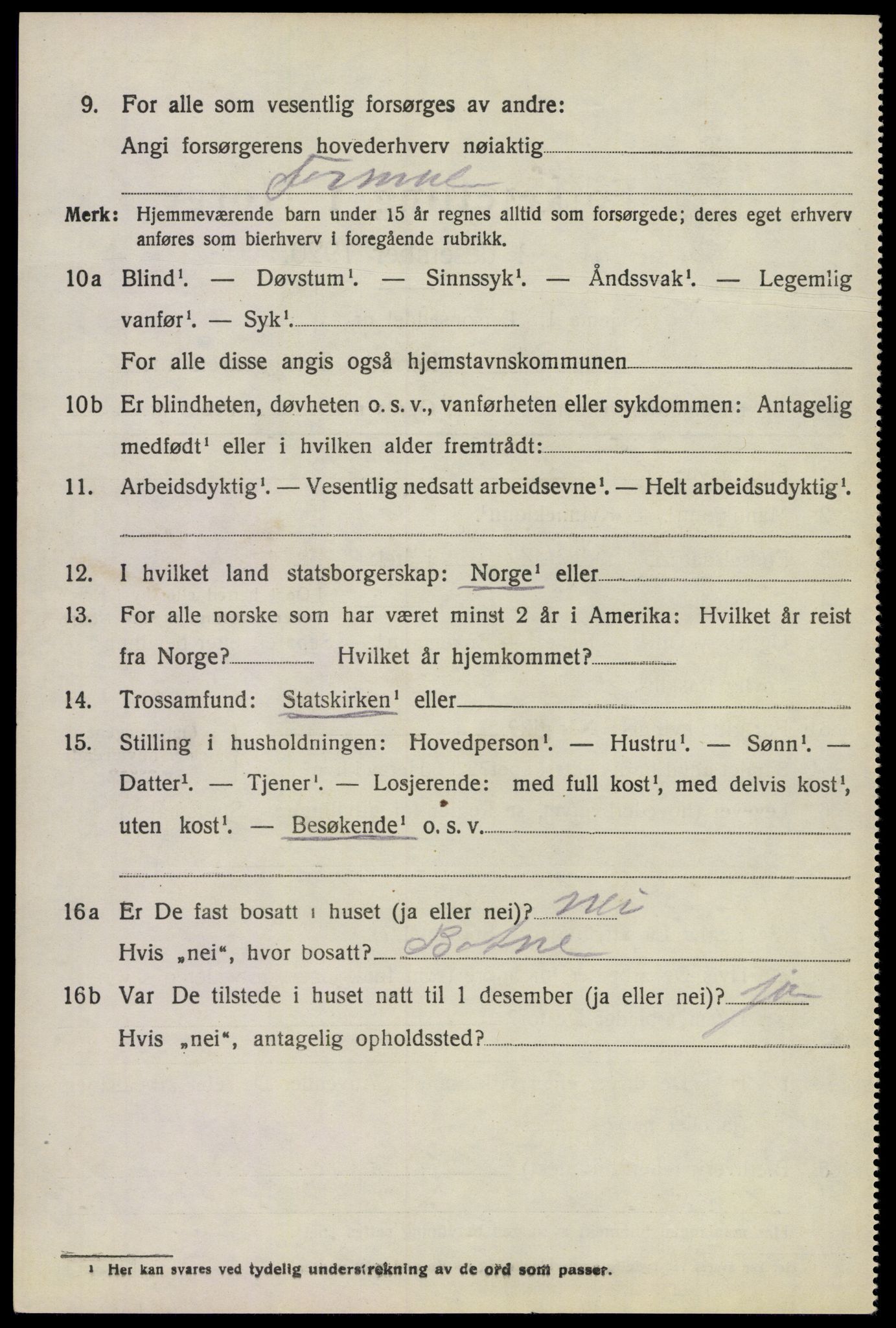 SAKO, 1920 census for Sem, 1920, p. 16304