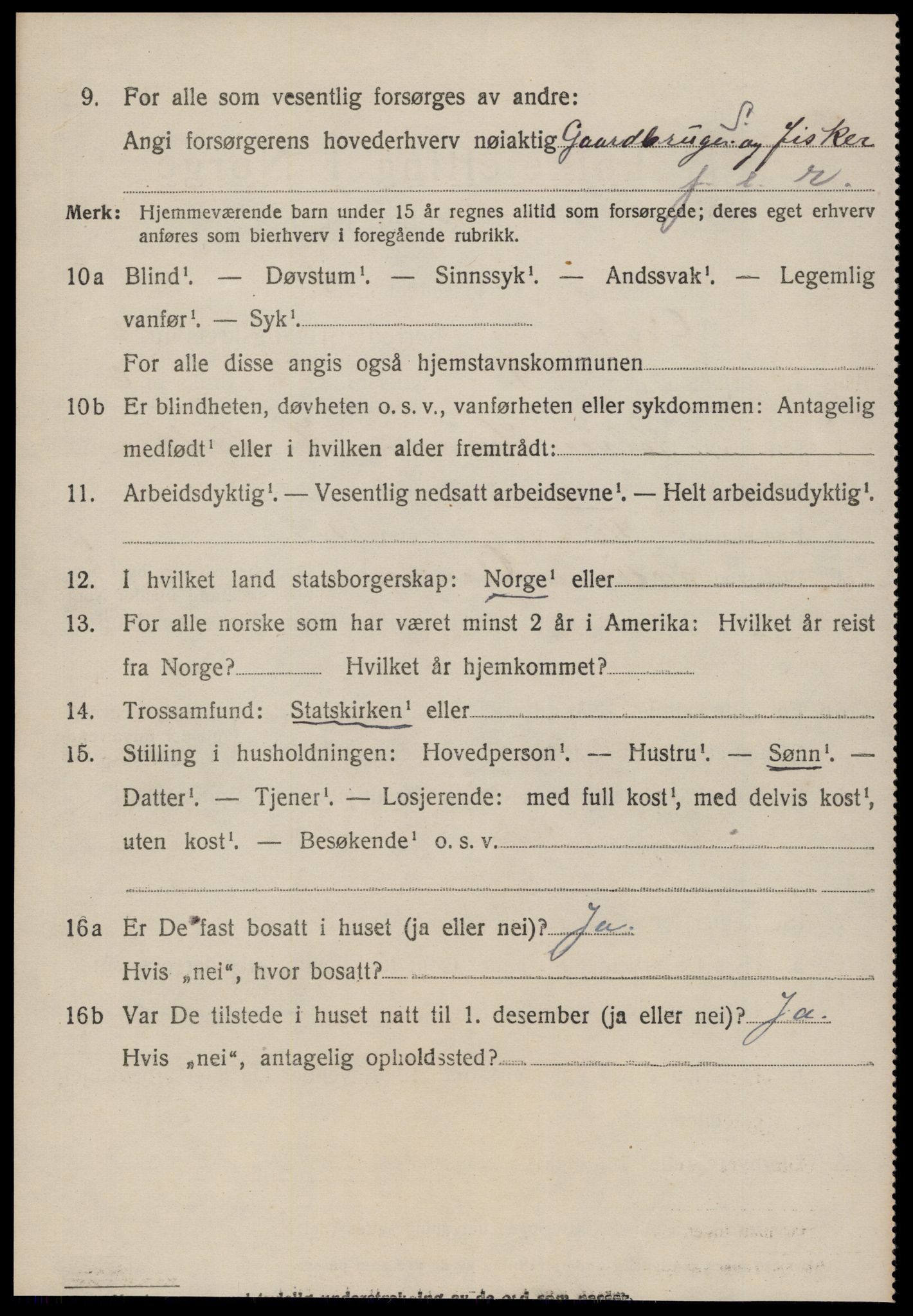 SAT, 1920 census for Giske, 1920, p. 3635