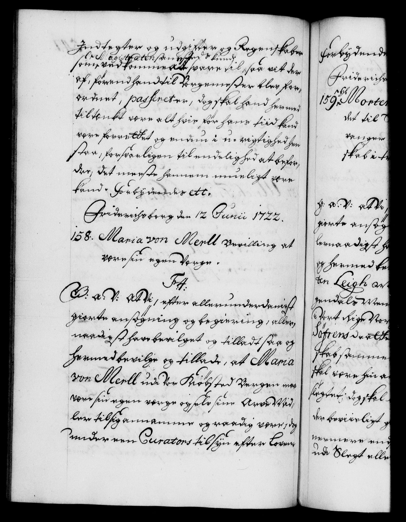 Danske Kanselli 1572-1799, RA/EA-3023/F/Fc/Fca/Fcaa/L0023: Norske registre, 1720-1722, p. 547b