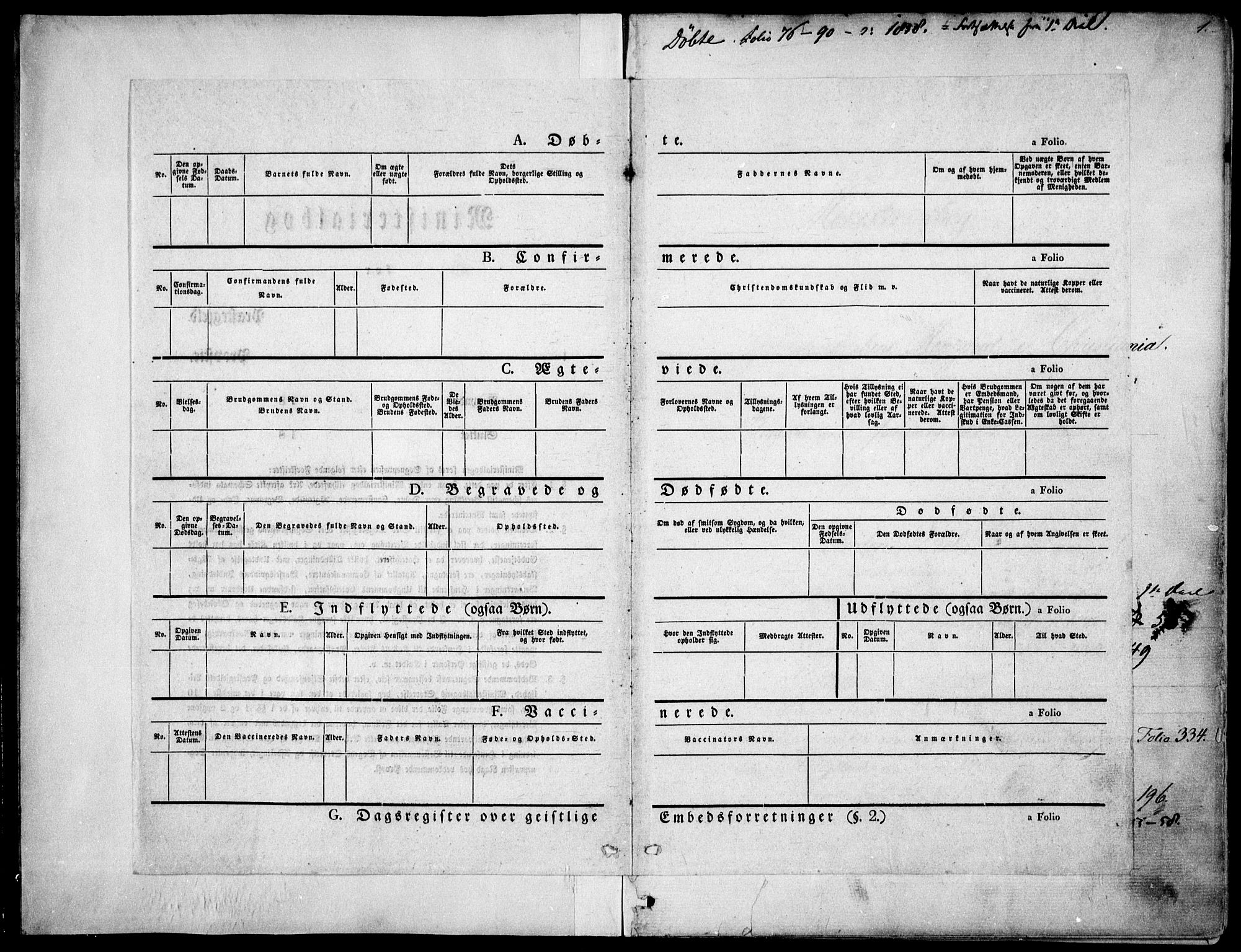 Garnisonsmenigheten Kirkebøker, SAO/A-10846/F/Fa/L0009: Parish register (official) no. 9, 1842-1859