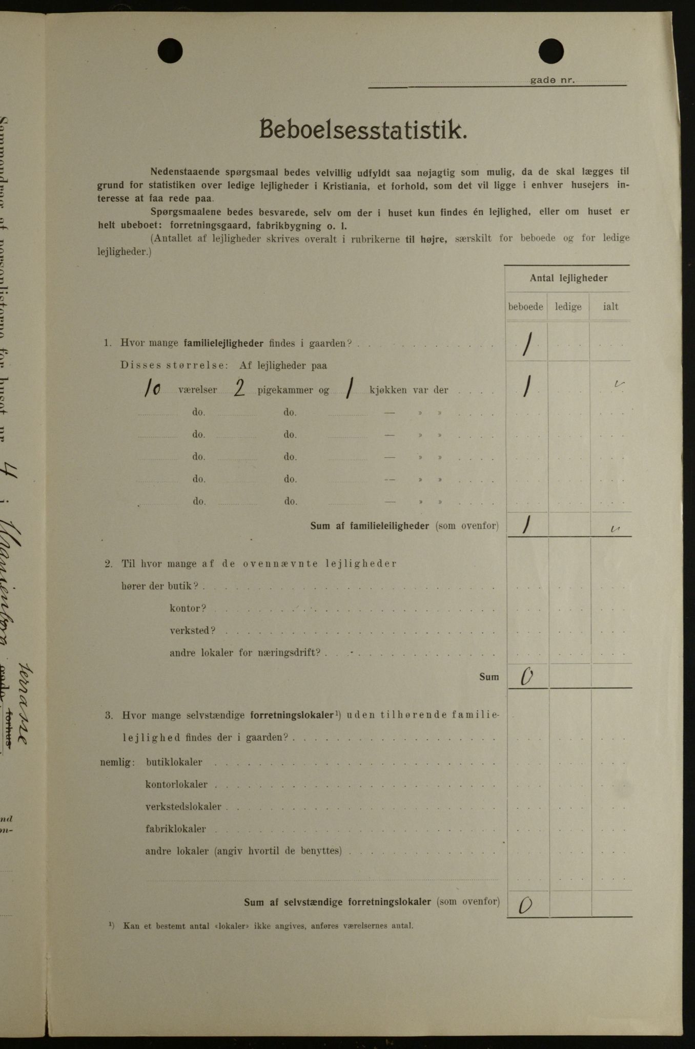 OBA, Municipal Census 1908 for Kristiania, 1908, p. 107884