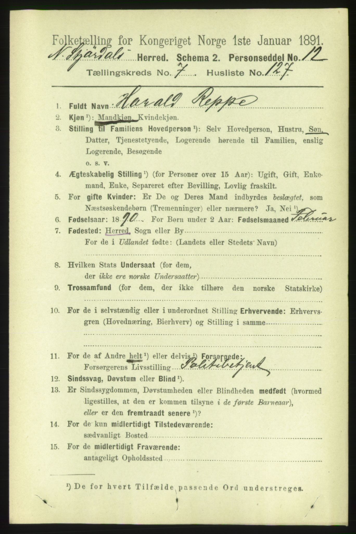 RA, 1891 census for 1714 Nedre Stjørdal, 1891, p. 3718