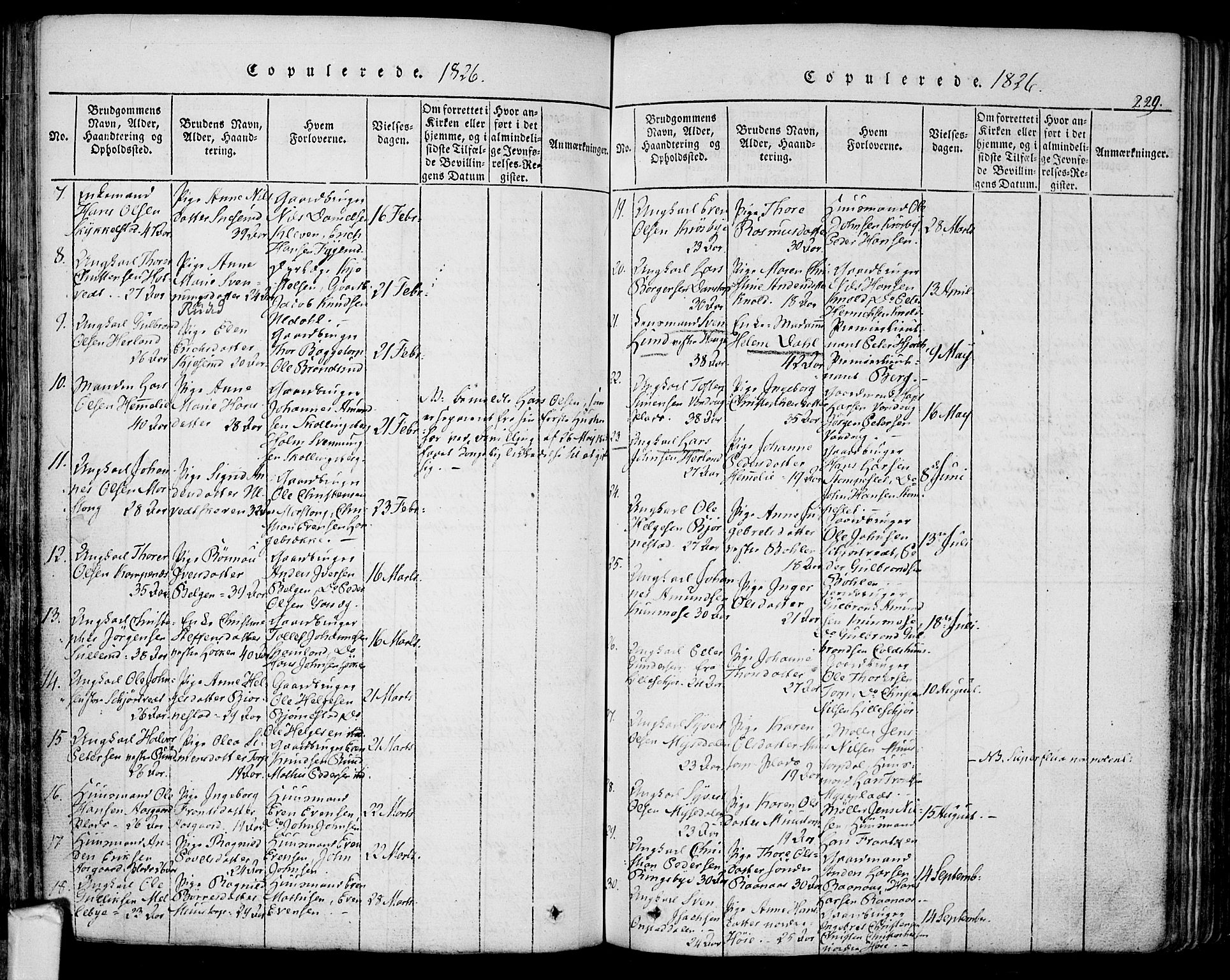 Eidsberg prestekontor Kirkebøker, SAO/A-10905/F/Fa/L0007: Parish register (official) no. I 7, 1814-1832, p. 229