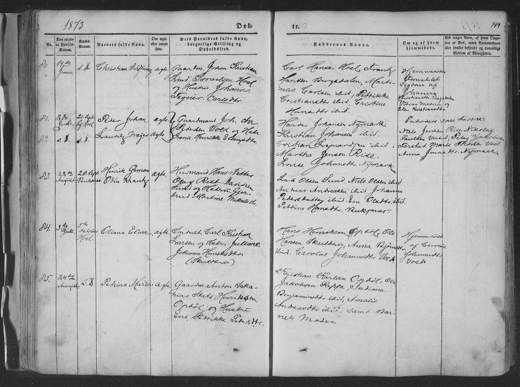 Ministerialprotokoller, klokkerbøker og fødselsregistre - Nordland, AV/SAT-A-1459/881/L1165: Parish register (copy) no. 881C02, 1854-1876, p. 144