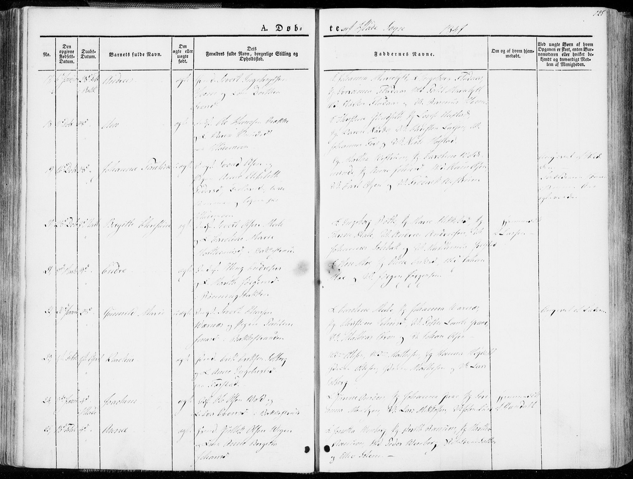 Ministerialprotokoller, klokkerbøker og fødselsregistre - Sør-Trøndelag, AV/SAT-A-1456/606/L0290: Parish register (official) no. 606A05, 1841-1847, p. 125