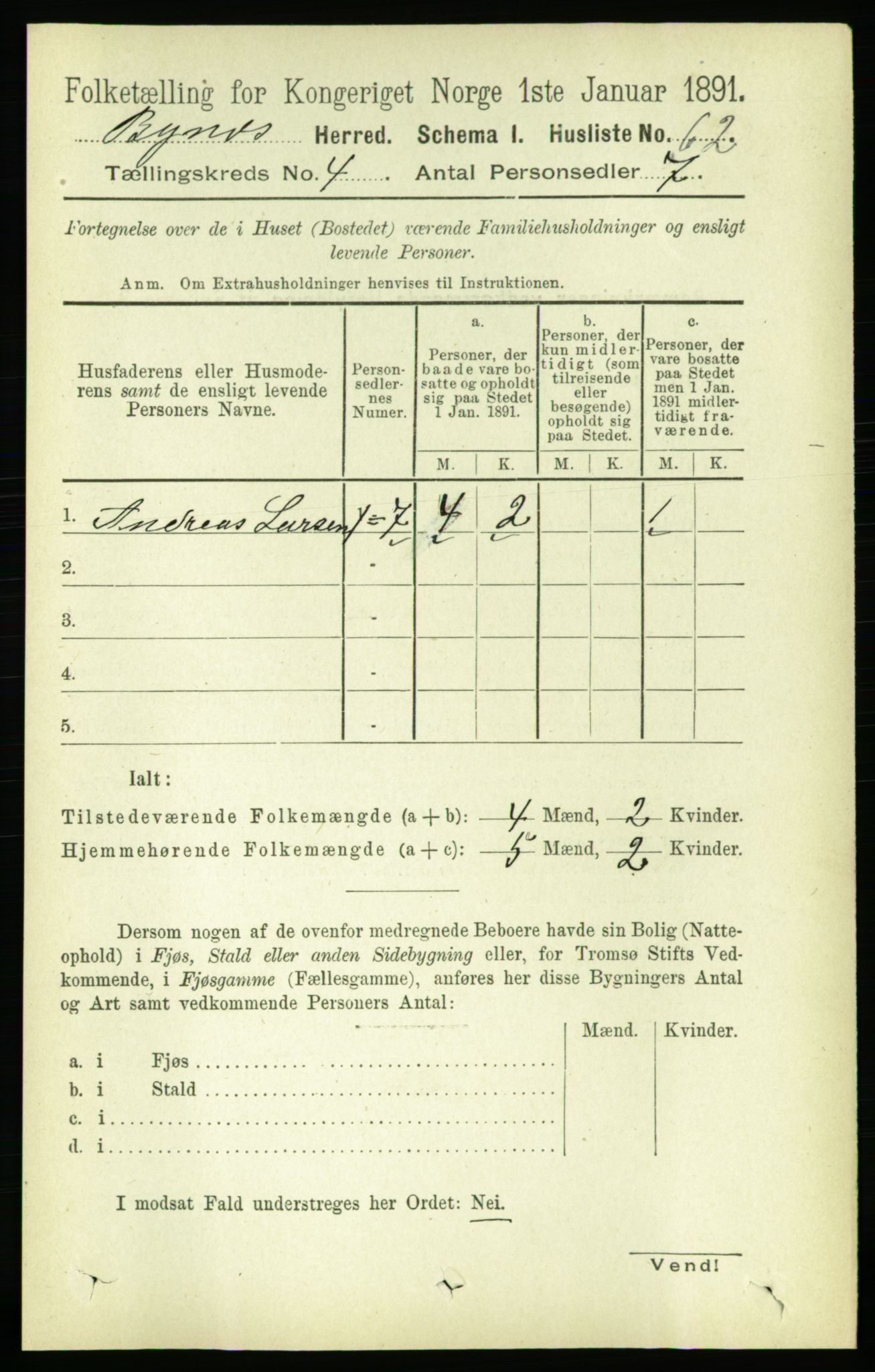 RA, 1891 census for 1655 Byneset, 1891, p. 1570