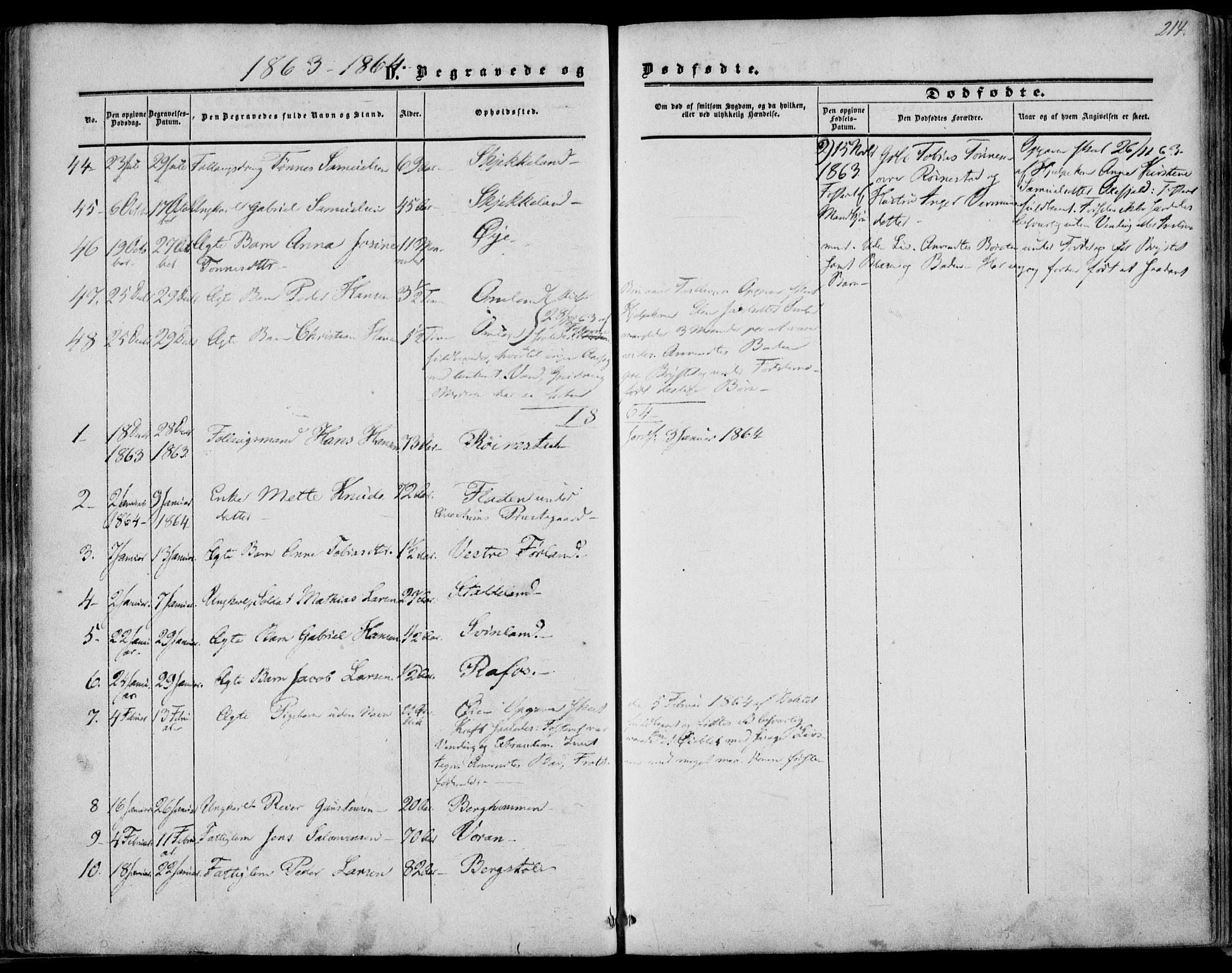 Kvinesdal sokneprestkontor, AV/SAK-1111-0026/F/Fa/Fab/L0006: Parish register (official) no. A 6, 1857-1869, p. 214