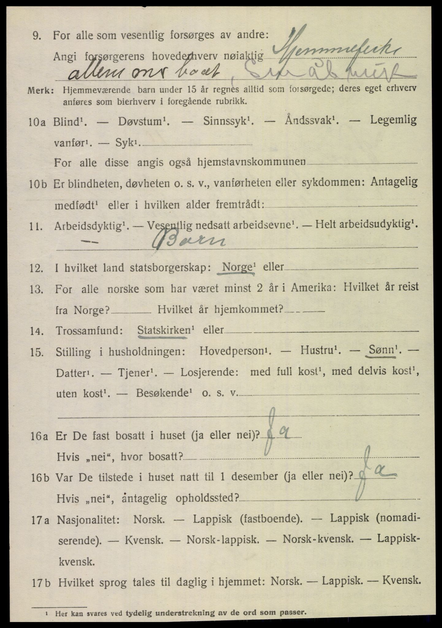 SAT, 1920 census for Kjerringøy, 1920, p. 1264