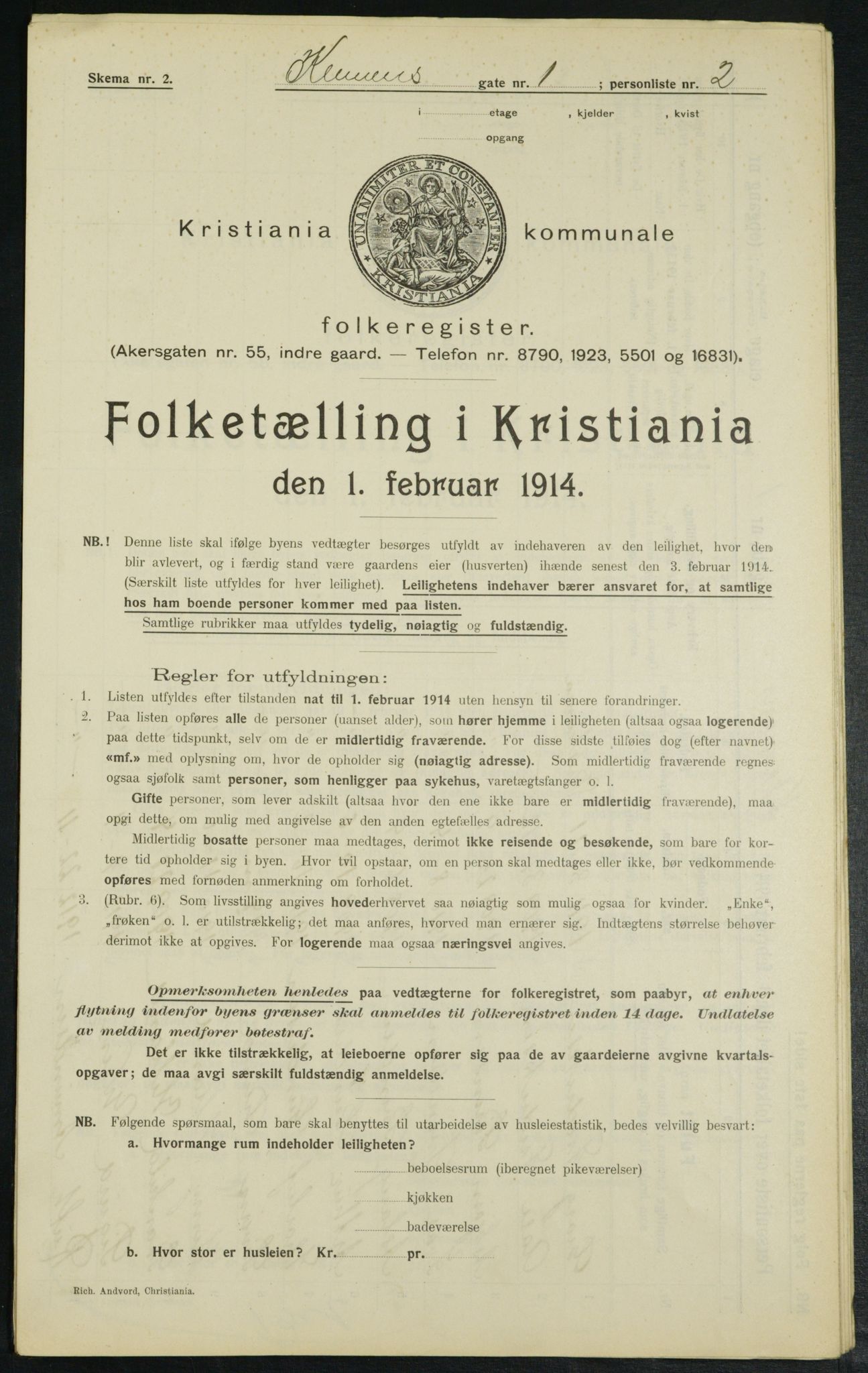 OBA, Municipal Census 1914 for Kristiania, 1914, p. 12931