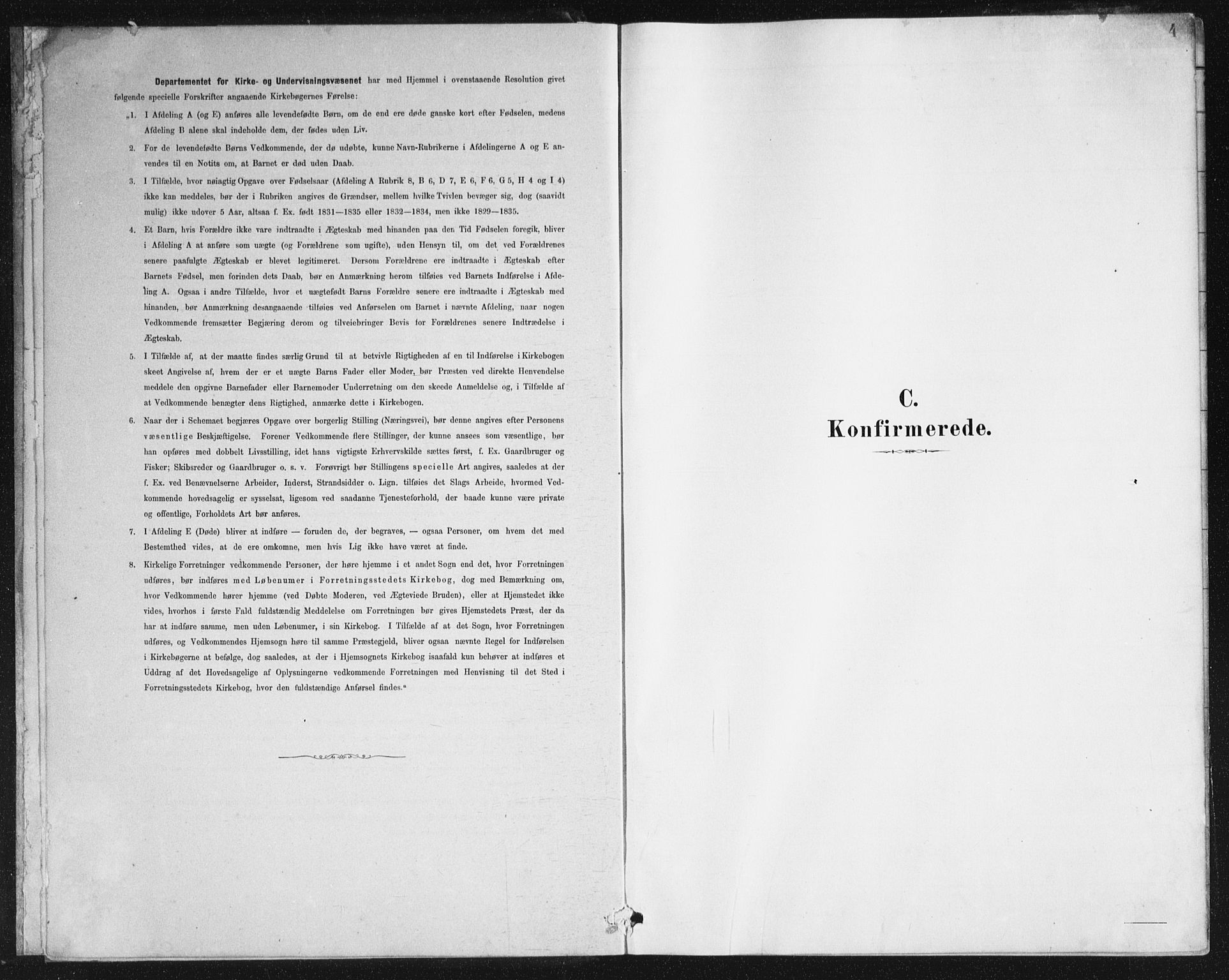 Domkirken sokneprestembete, SAB/A-74801/H/Haa/L0066: Curate's parish register no. A 4, 1880-1912, p. 4