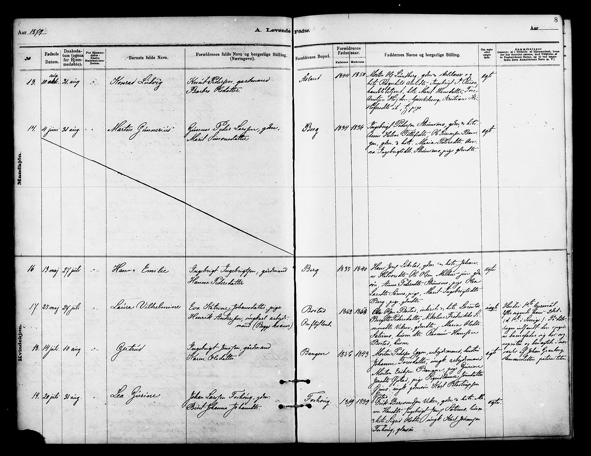 Målselv sokneprestembete, AV/SATØ-S-1311/G/Ga/Gaa/L0009kirke: Parish register (official) no. 9, 1878-1889, p. 8