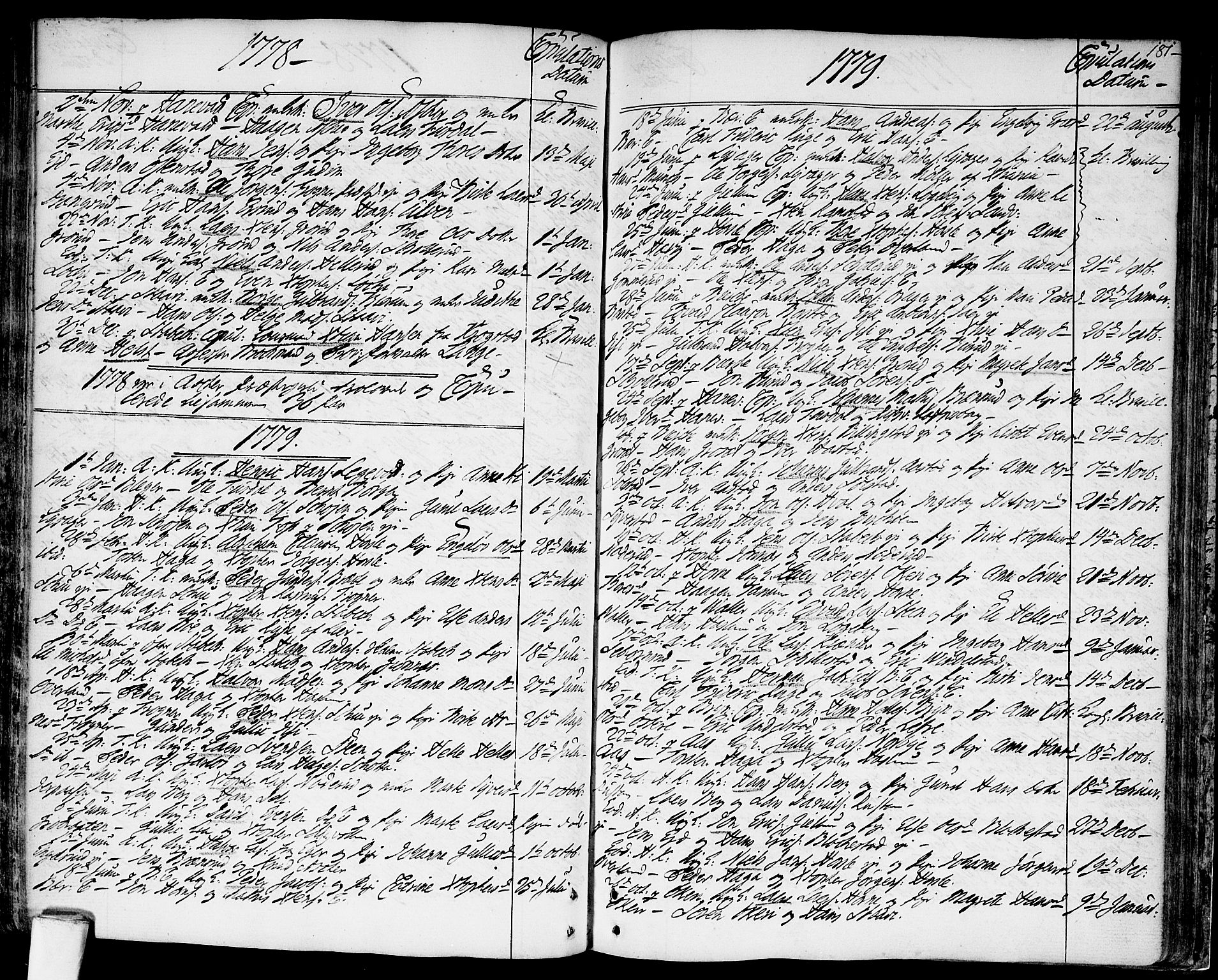 Asker prestekontor Kirkebøker, SAO/A-10256a/F/Fa/L0003: Parish register (official) no. I 3, 1767-1807, p. 181