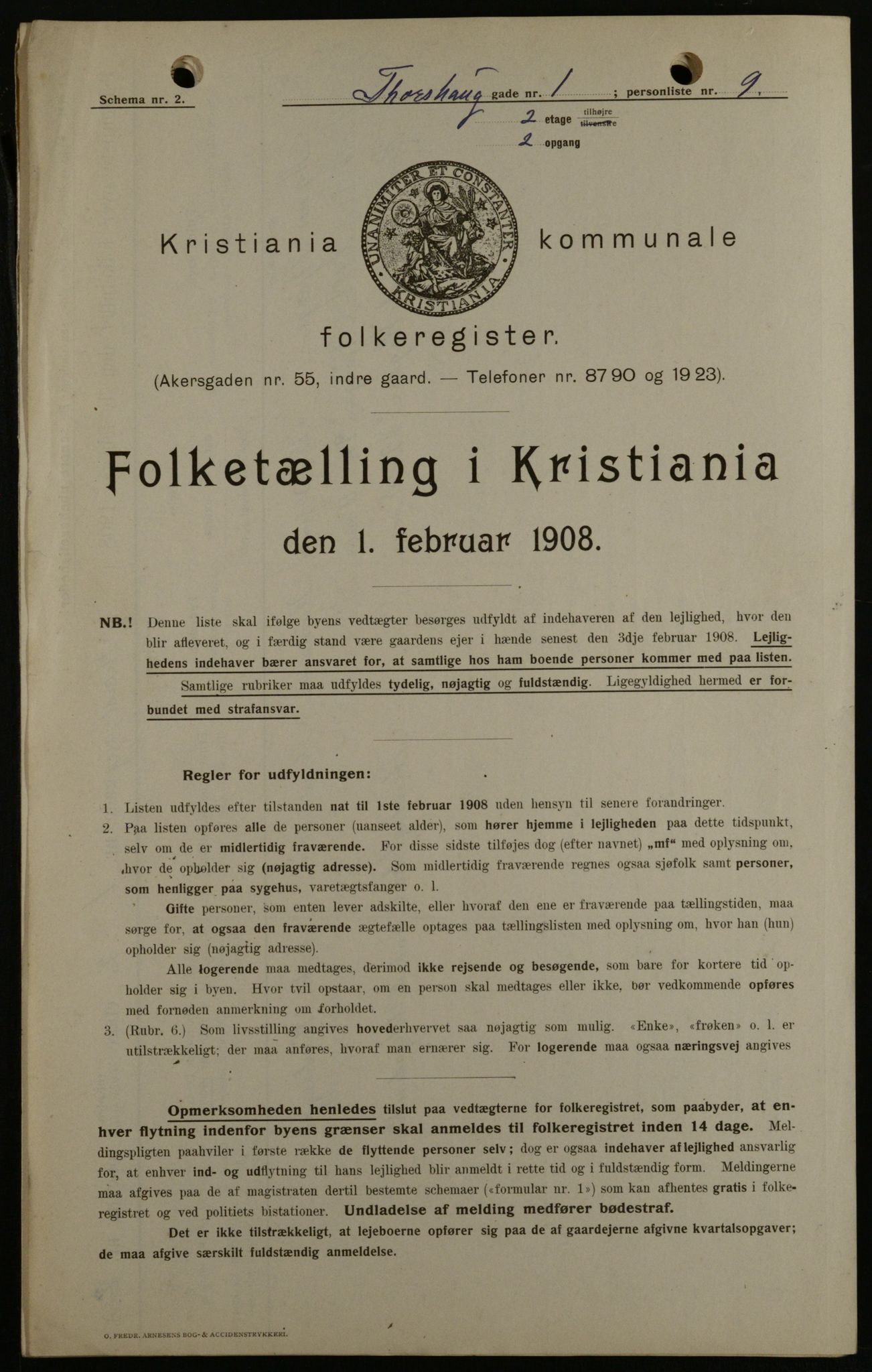 OBA, Municipal Census 1908 for Kristiania, 1908, p. 102956