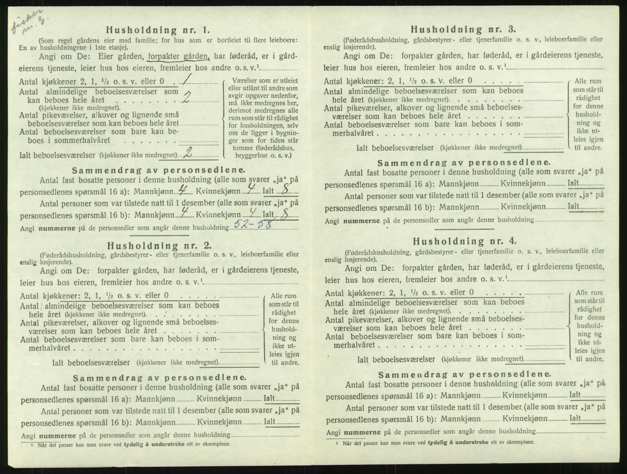 SAT, 1920 census for Hustad, 1920, p. 626