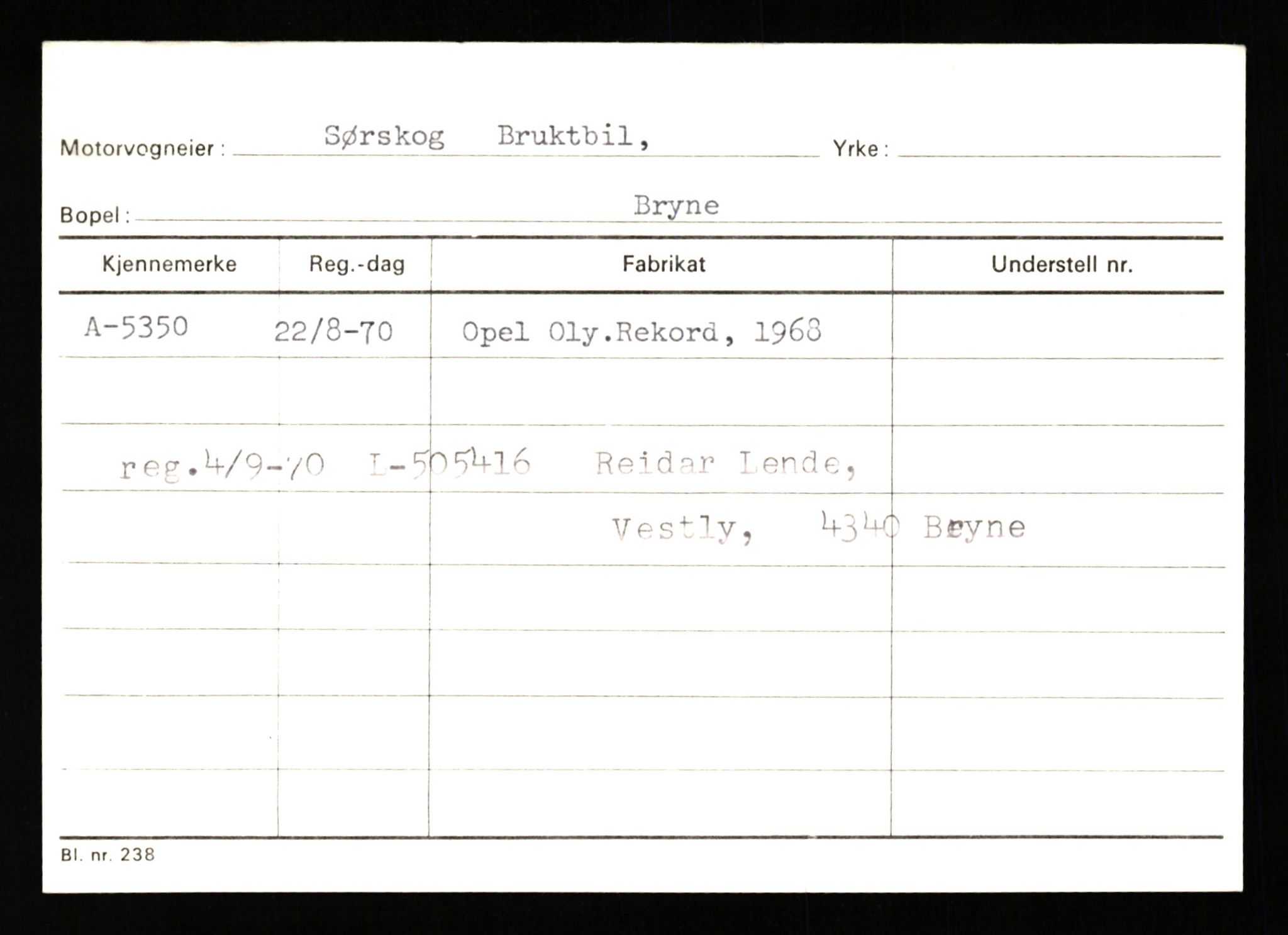 Stavanger trafikkstasjon, AV/SAST-A-101942/0/G/L0001: Registreringsnummer: 0 - 5782, 1930-1971, p. 3181