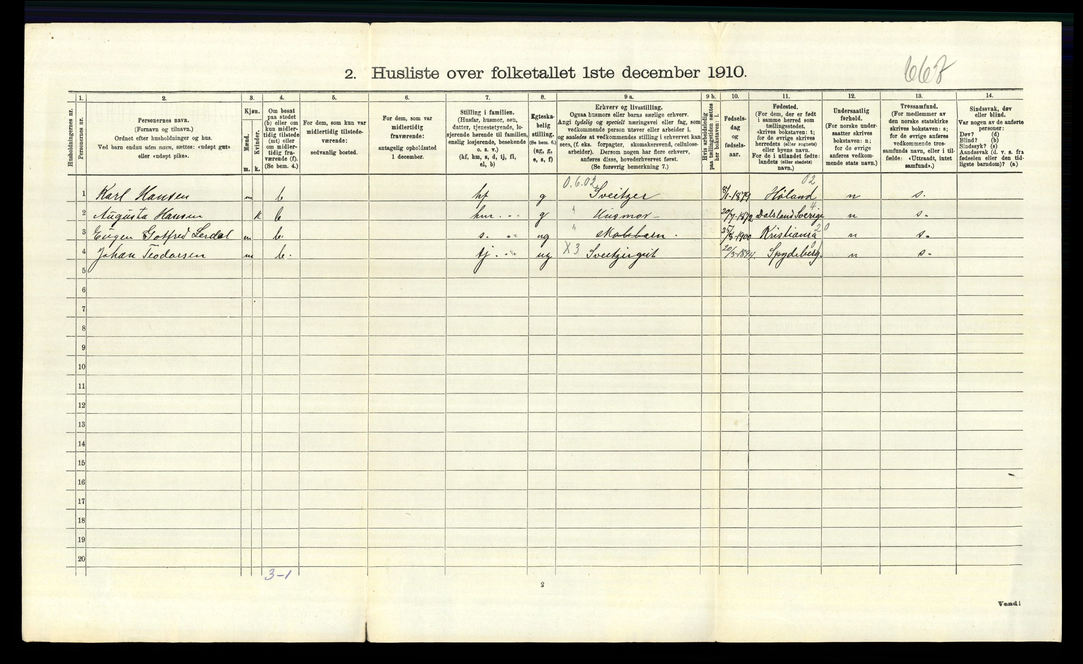 RA, 1910 census for Tune, 1910, p. 239