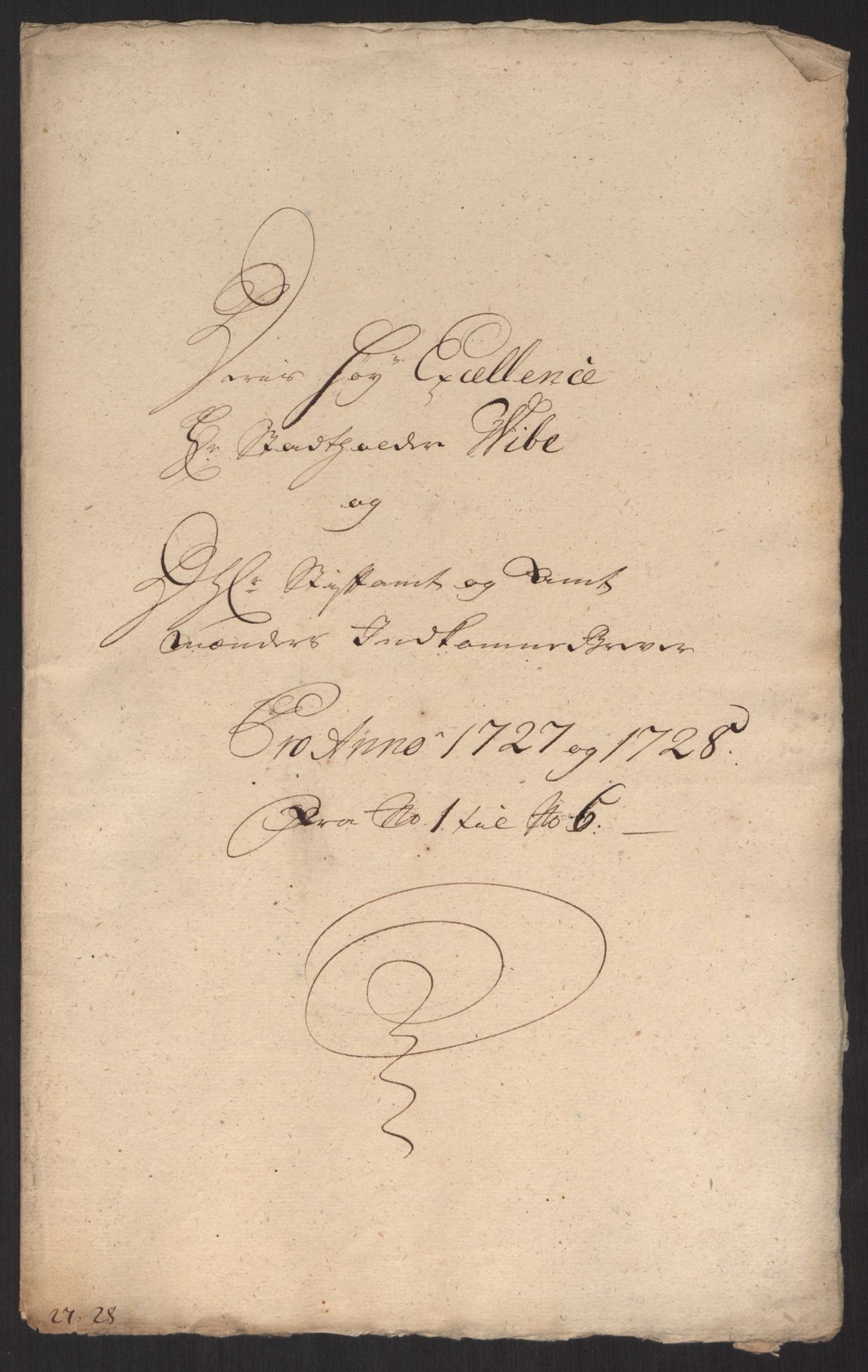 Kommanderende general (KG I) med Det norske krigsdirektorium, AV/RA-EA-5419/D/L0060: Stattholderens, stiftamtmenns og amtmenns brev, 1720-1730, p. 356