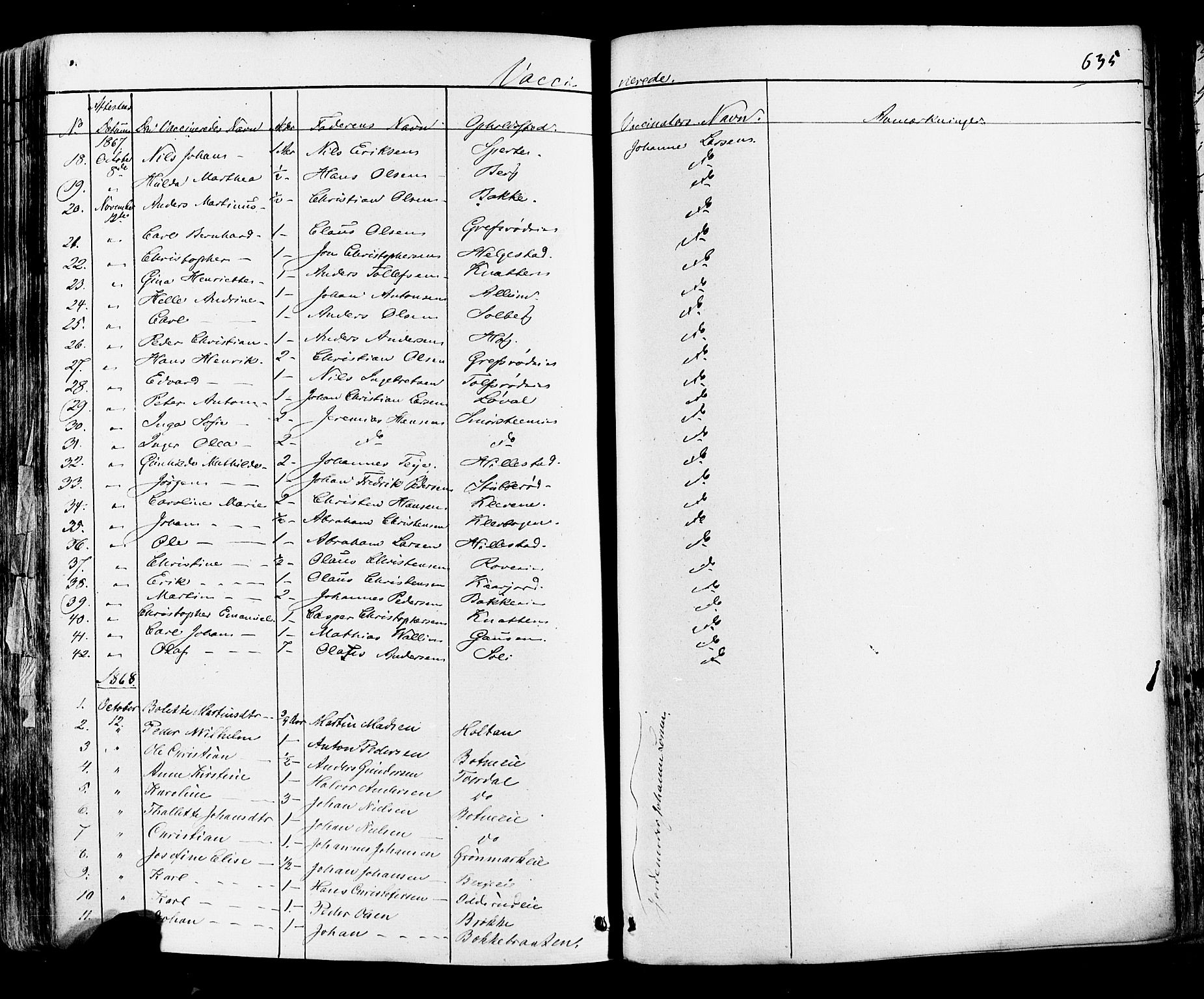 Botne kirkebøker, AV/SAKO-A-340/F/Fa/L0006: Parish register (official) no. I 6, 1836-1877, p. 635