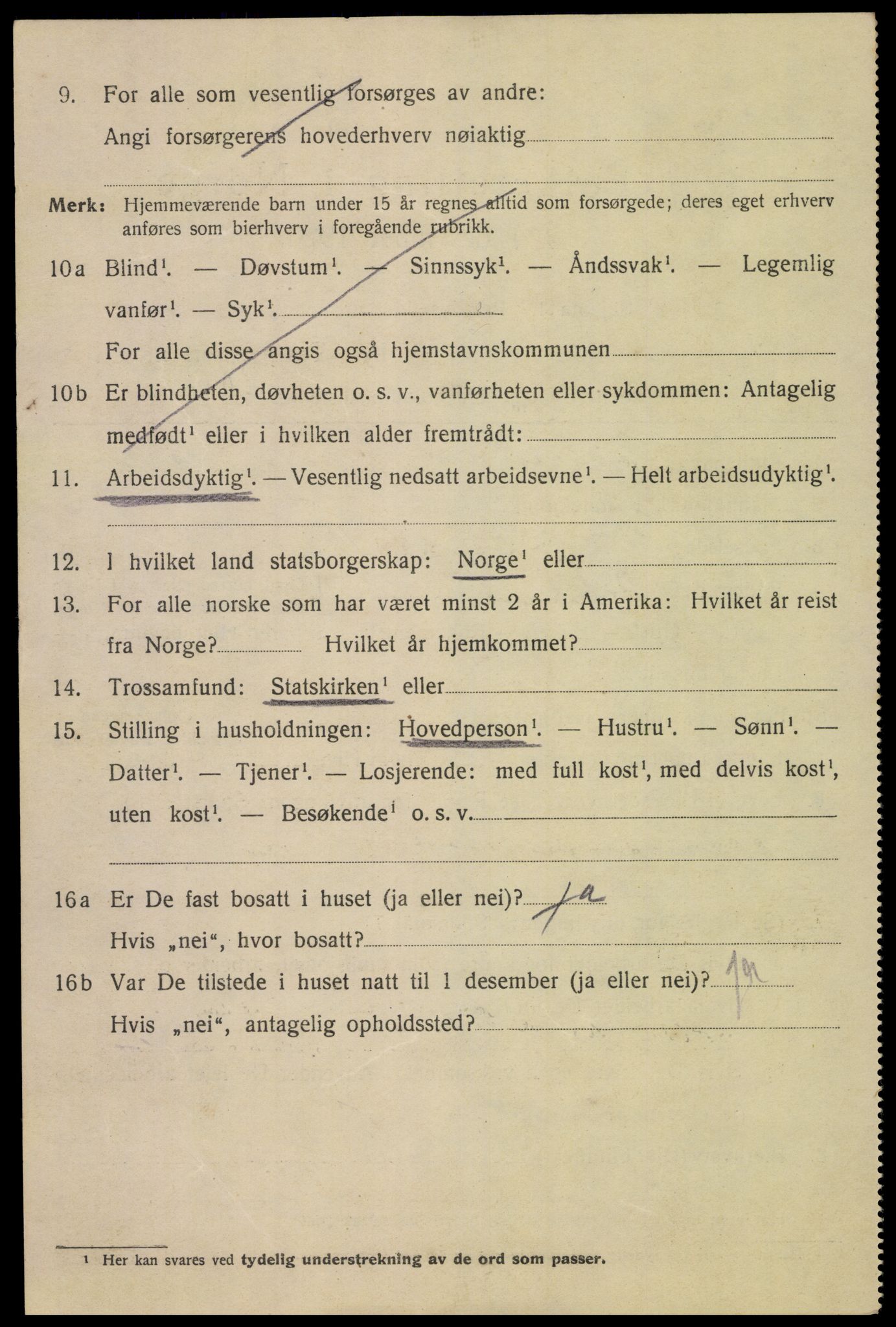 SAK, 1920 census for Mandal, 1920, p. 6982