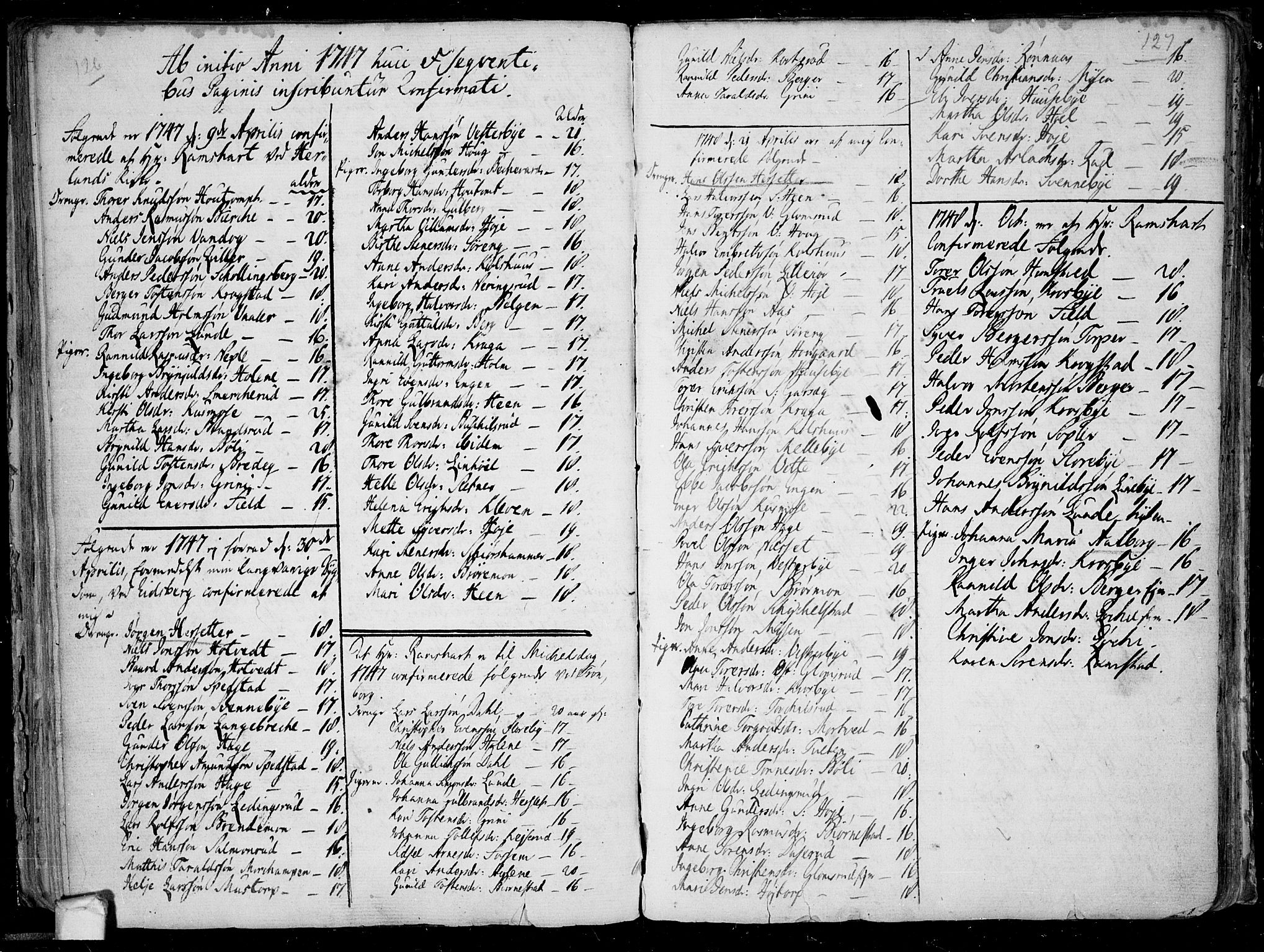 Eidsberg prestekontor Kirkebøker, SAO/A-10905/F/Fa/L0003: Parish register (official) no.  I 3, 1742-1758, p. 126-127