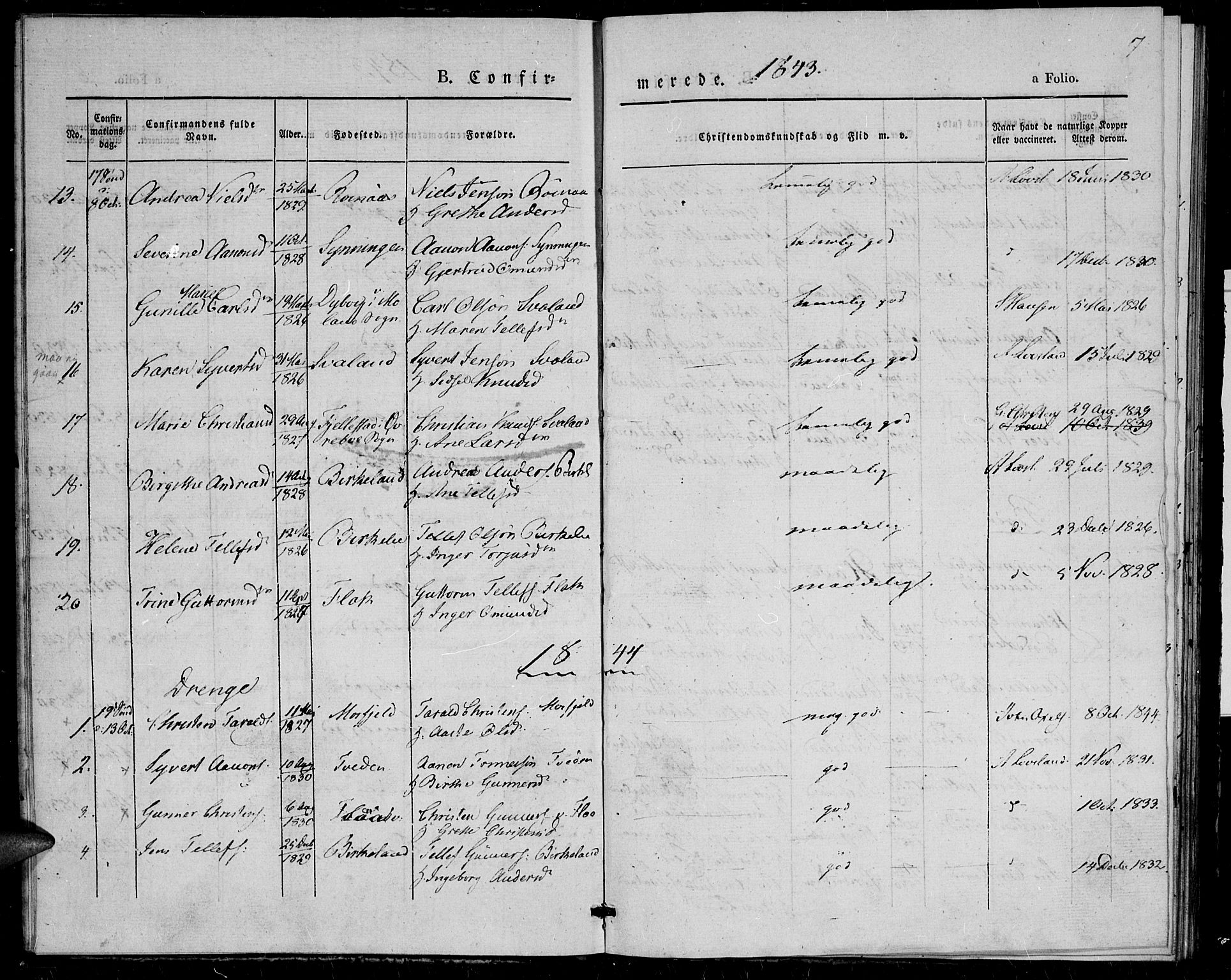 Birkenes sokneprestkontor, SAK/1111-0004/F/Fa/L0002: Parish register (official) no. A 2, 1839-1849, p. 8