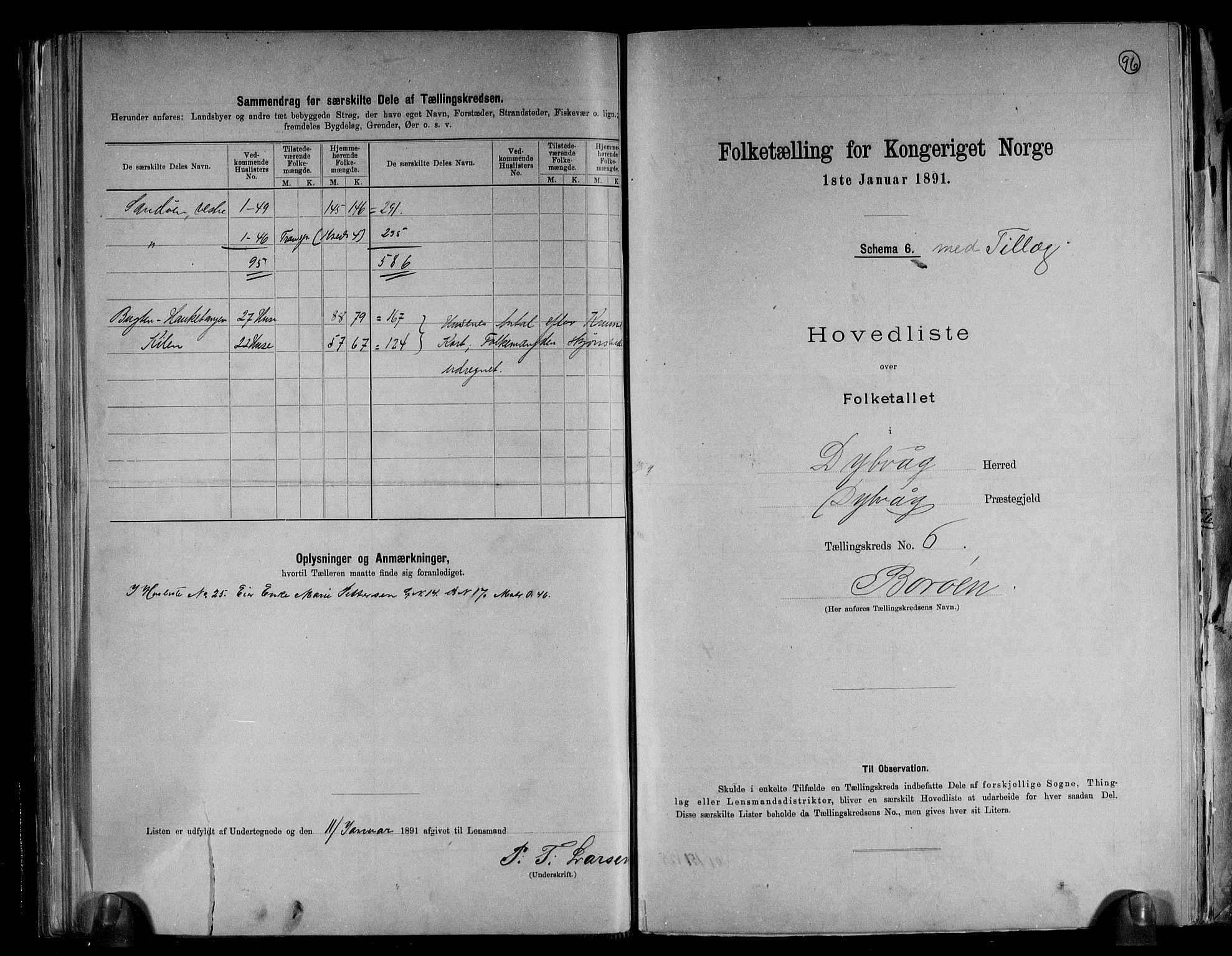 RA, 1891 census for 0915 Dypvåg, 1891, p. 16