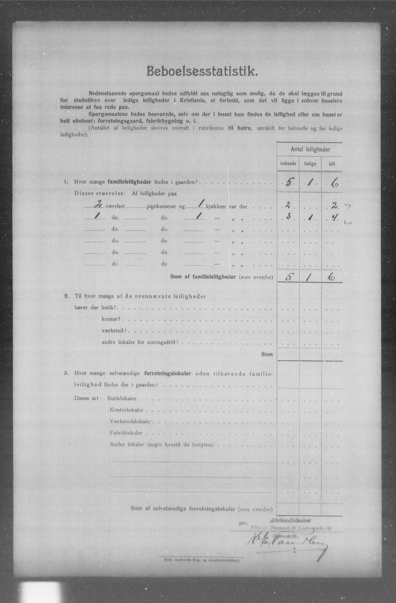 OBA, Municipal Census 1904 for Kristiania, 1904, p. 9484