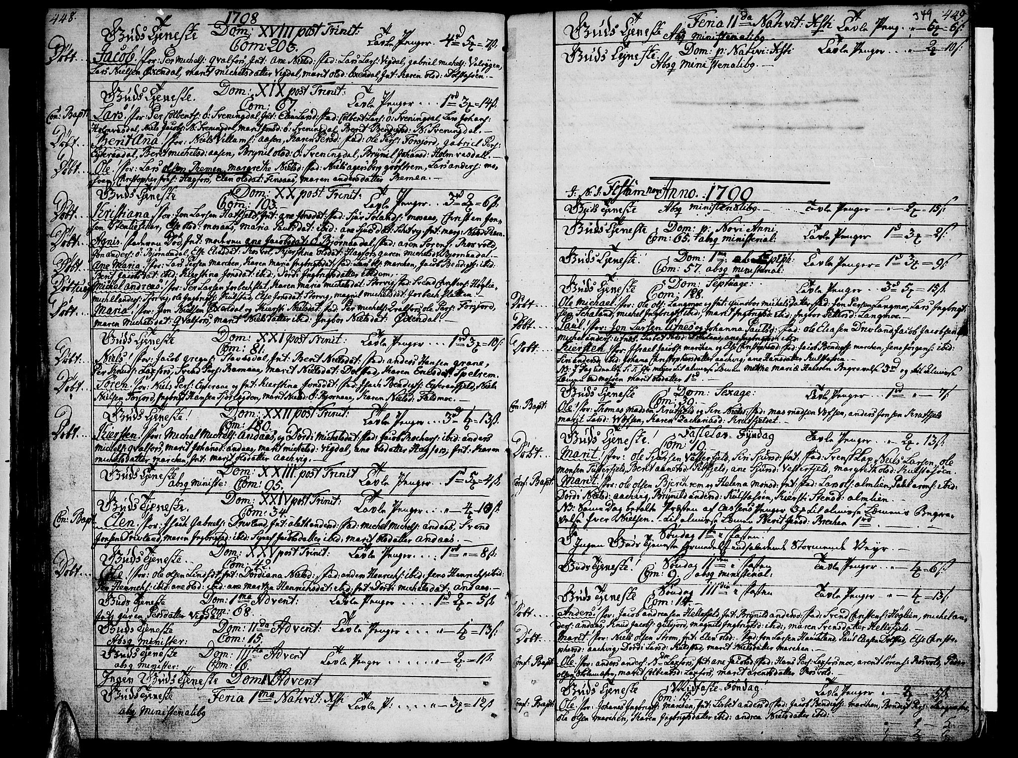 Ministerialprotokoller, klokkerbøker og fødselsregistre - Nordland, SAT/A-1459/820/L0286: Parish register (official) no. 820A07, 1780-1799, p. 448-449