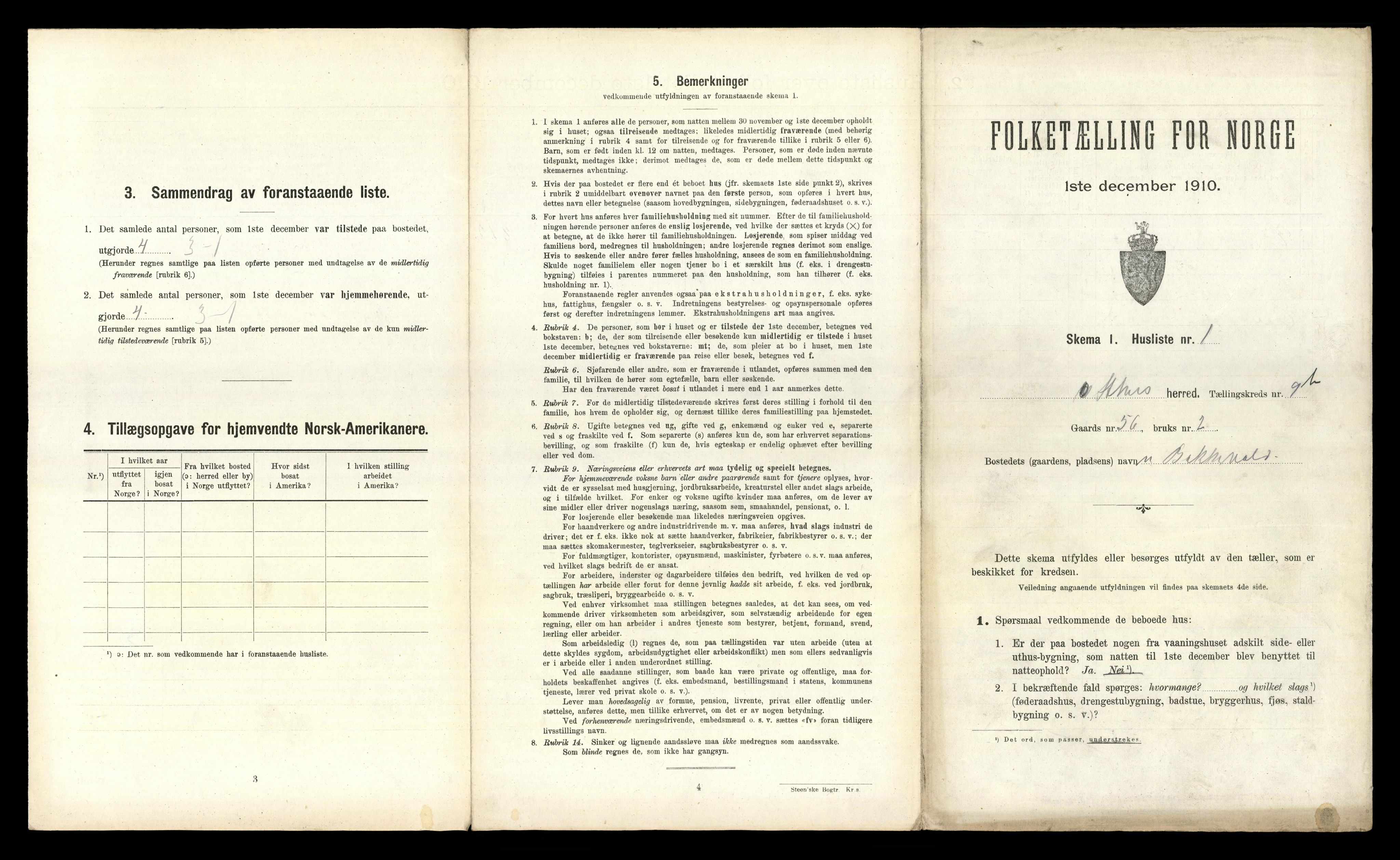 RA, 1910 census for Aker, 1910, p. 2889