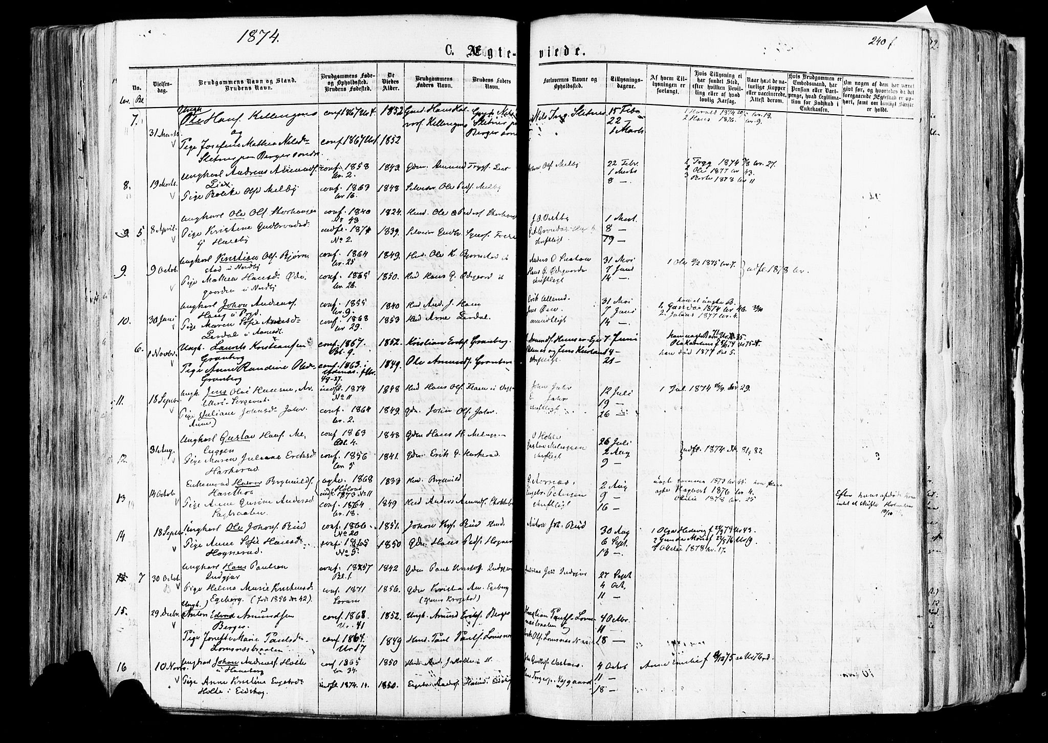 Aurskog prestekontor Kirkebøker, AV/SAO-A-10304a/F/Fa/L0007: Parish register (official) no. I 7, 1854-1877, p. 240f