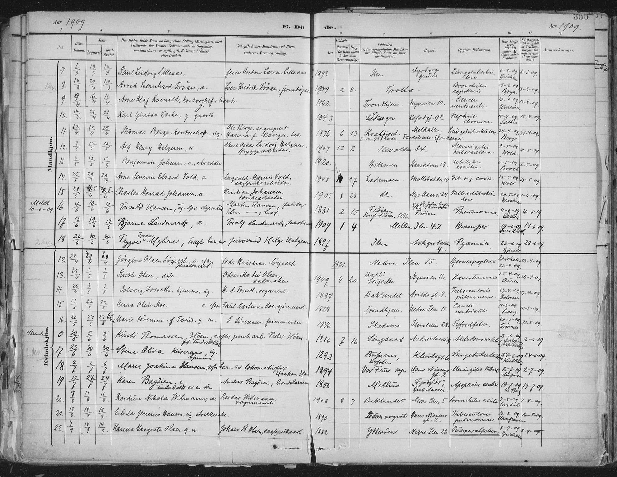 Ministerialprotokoller, klokkerbøker og fødselsregistre - Sør-Trøndelag, SAT/A-1456/603/L0167: Parish register (official) no. 603A06, 1896-1932, p. 356