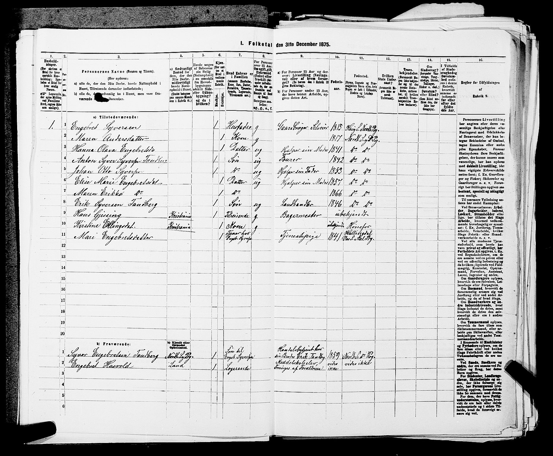 SAKO, 1875 census for 0613L Norderhov/Norderhov, Haug og Lunder, 1875, p. 521