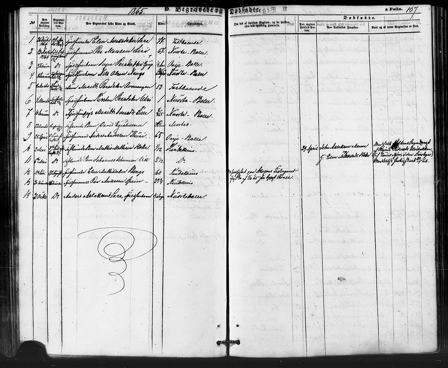 Kautokeino sokneprestembete, SATØ/S-1340/H/Ha/L0003.kirke: Parish register (official) no. 3, 1862-1879, p. 167