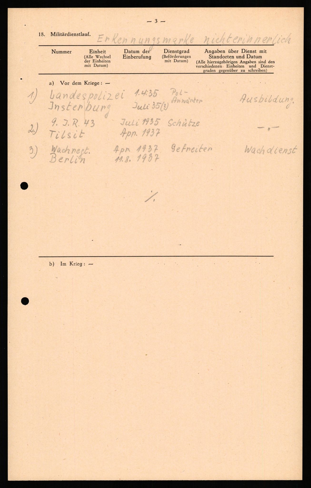 Forsvaret, Forsvarets overkommando II, RA/RAFA-3915/D/Db/L0026: CI Questionaires. Tyske okkupasjonsstyrker i Norge. Tyskere., 1945-1946, p. 147