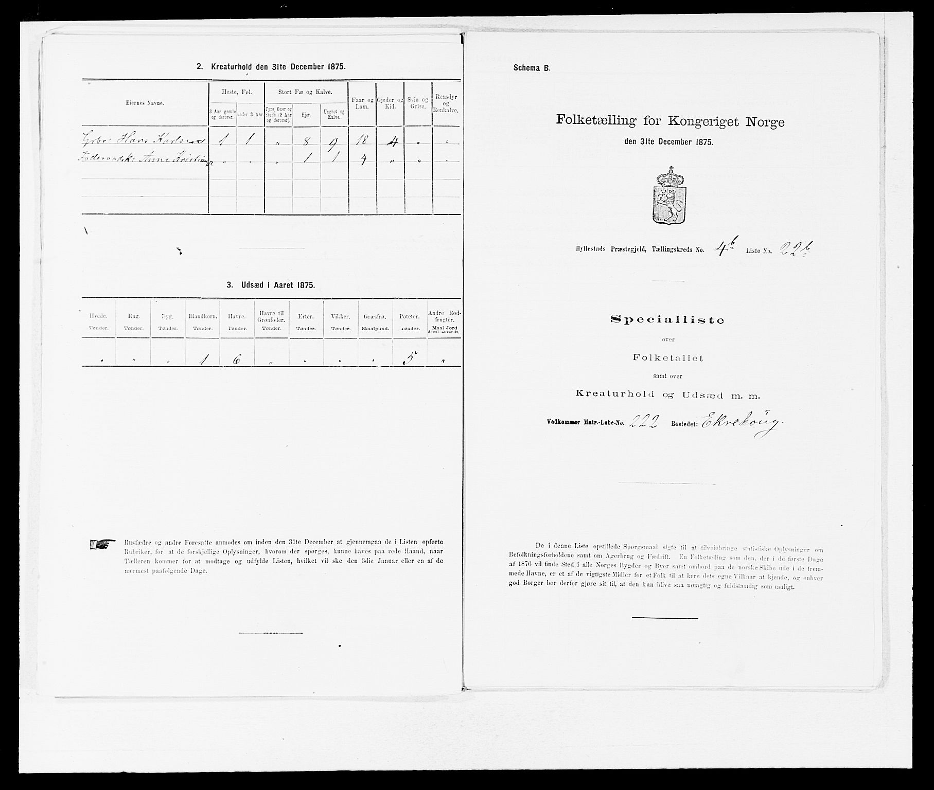 SAB, 1875 census for 1413P Hyllestad, 1875, p. 474