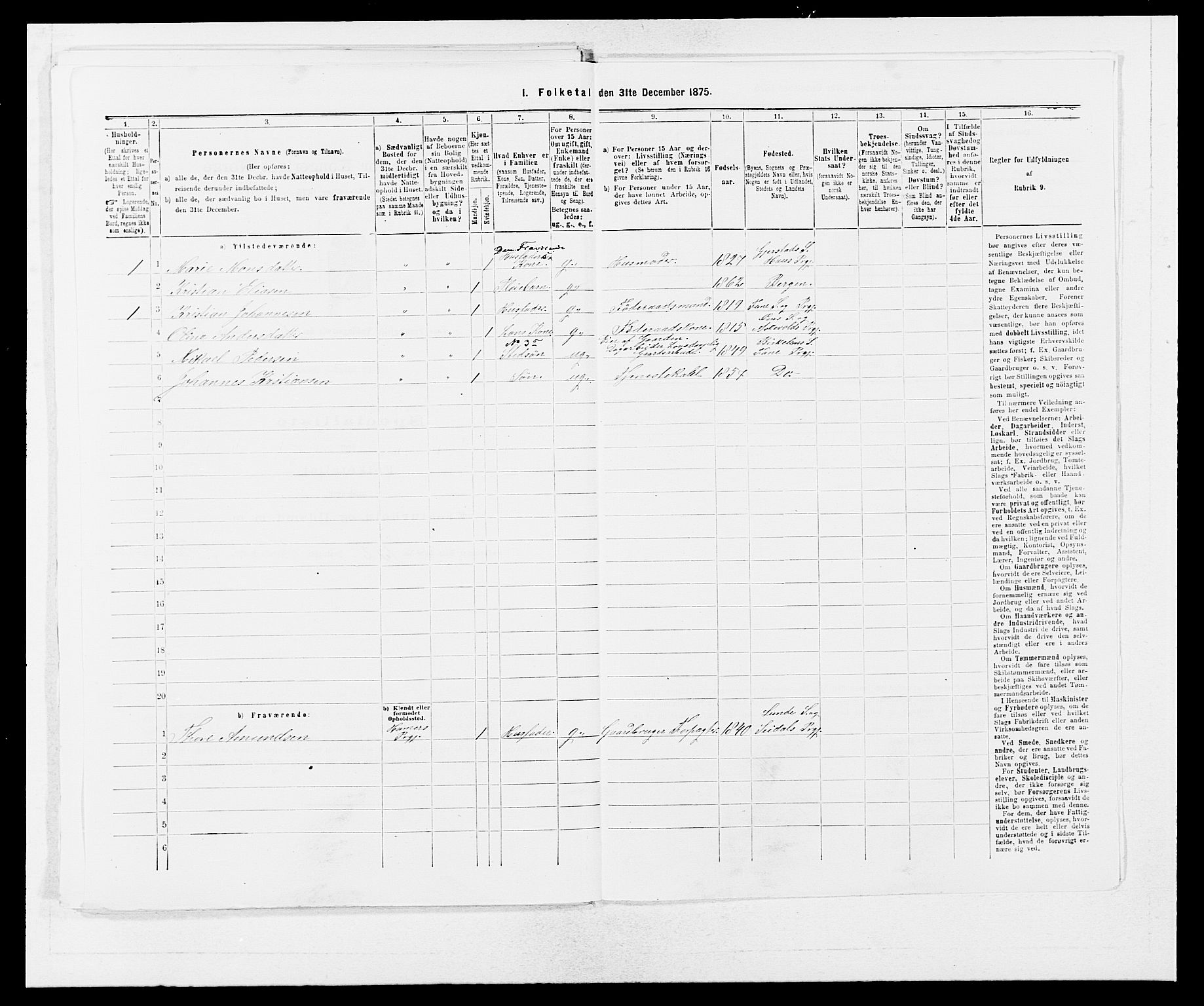 SAB, 1875 census for 1249P Fana, 1875, p. 775