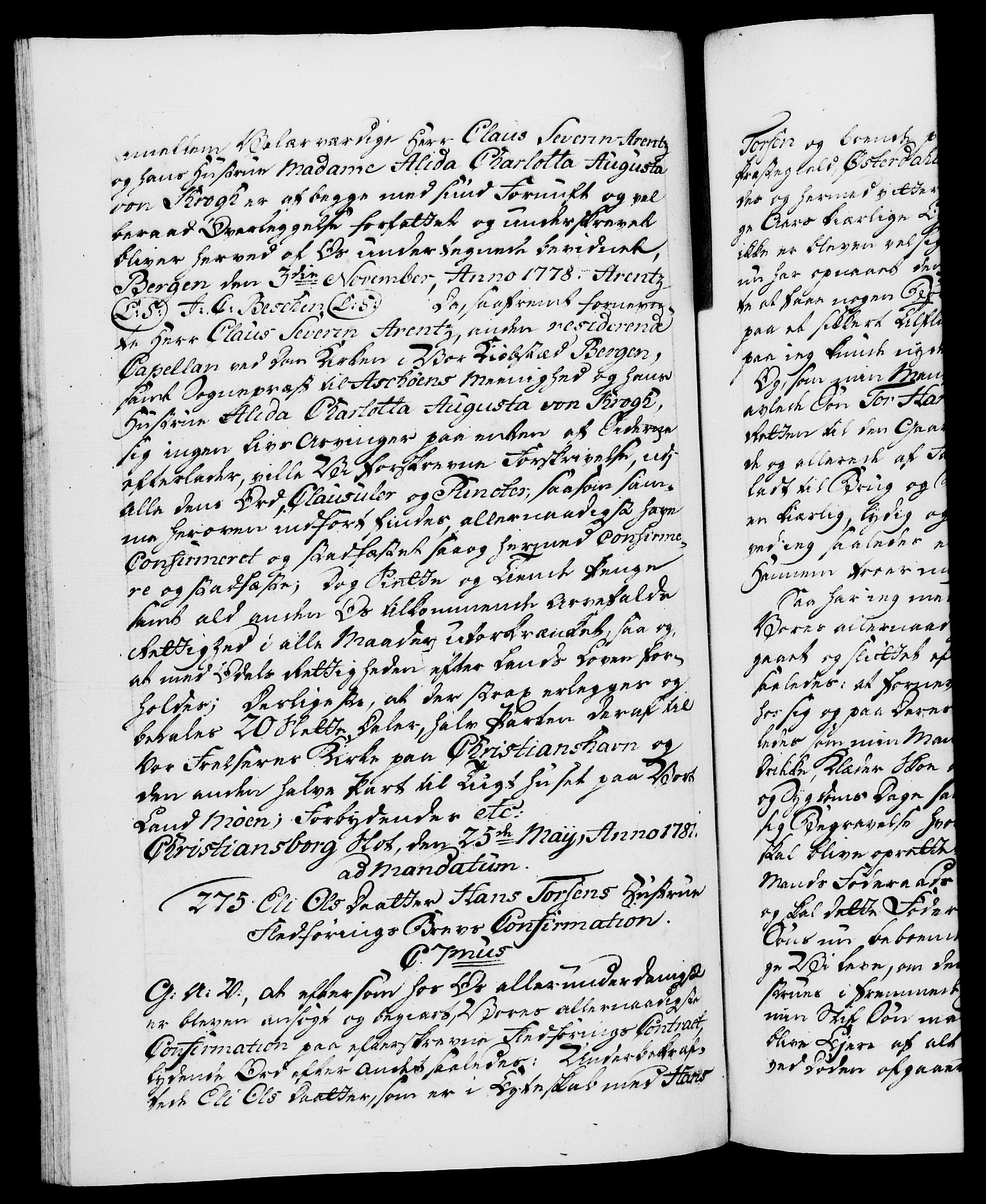 Danske Kanselli 1572-1799, AV/RA-EA-3023/F/Fc/Fca/Fcaa/L0048: Norske registre, 1779-1781, p. 569b