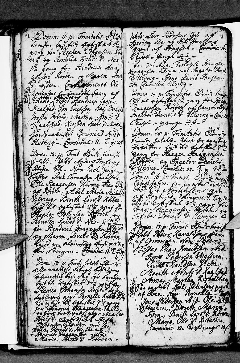 Ministerialprotokoller, klokkerbøker og fødselsregistre - Nordland, SAT/A-1459/816/L0237: Parish register (official) no. 816A03, 1757-1776, p. 91-92