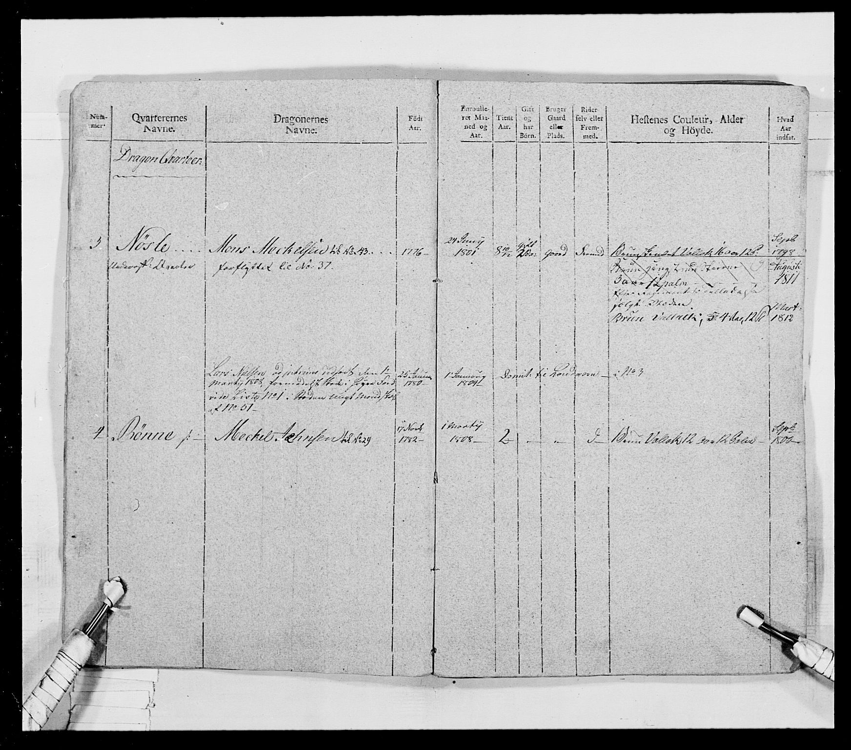 Generalitets- og kommissariatskollegiet, Det kongelige norske kommissariatskollegium, AV/RA-EA-5420/E/Eh/L0018: Opplandske dragonregiment, 1810-1811, p. 13