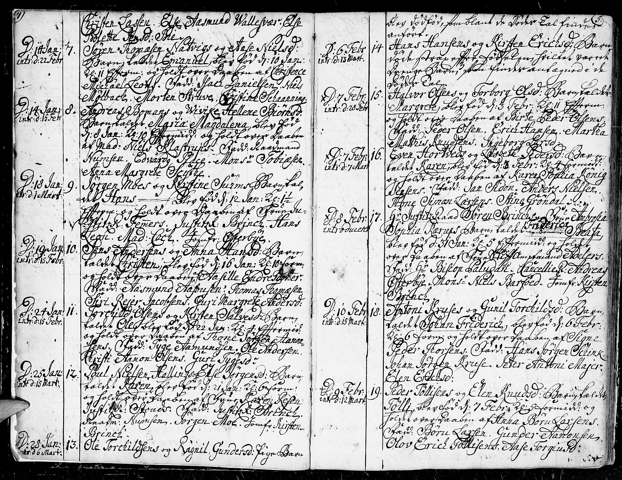 Kristiansand domprosti, AV/SAK-1112-0006/F/Fa/L0002: Parish register (official) no. A 2, 1755-1778, p. 4-5