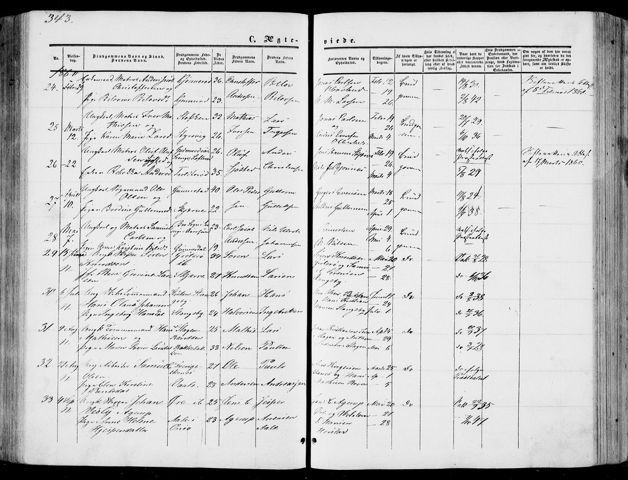 Nøtterøy kirkebøker, AV/SAKO-A-354/F/Fa/L0006: Parish register (official) no. I 6, 1852-1864, p. 343