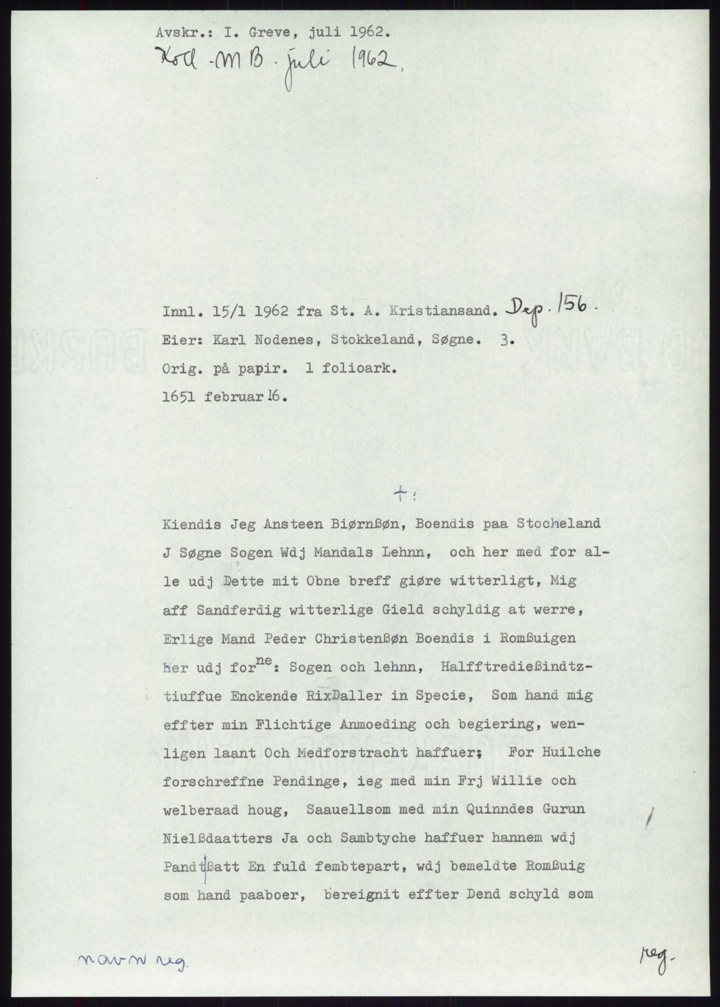 Samlinger til kildeutgivelse, Diplomavskriftsamlingen, AV/RA-EA-4053/H/Ha, p. 2049