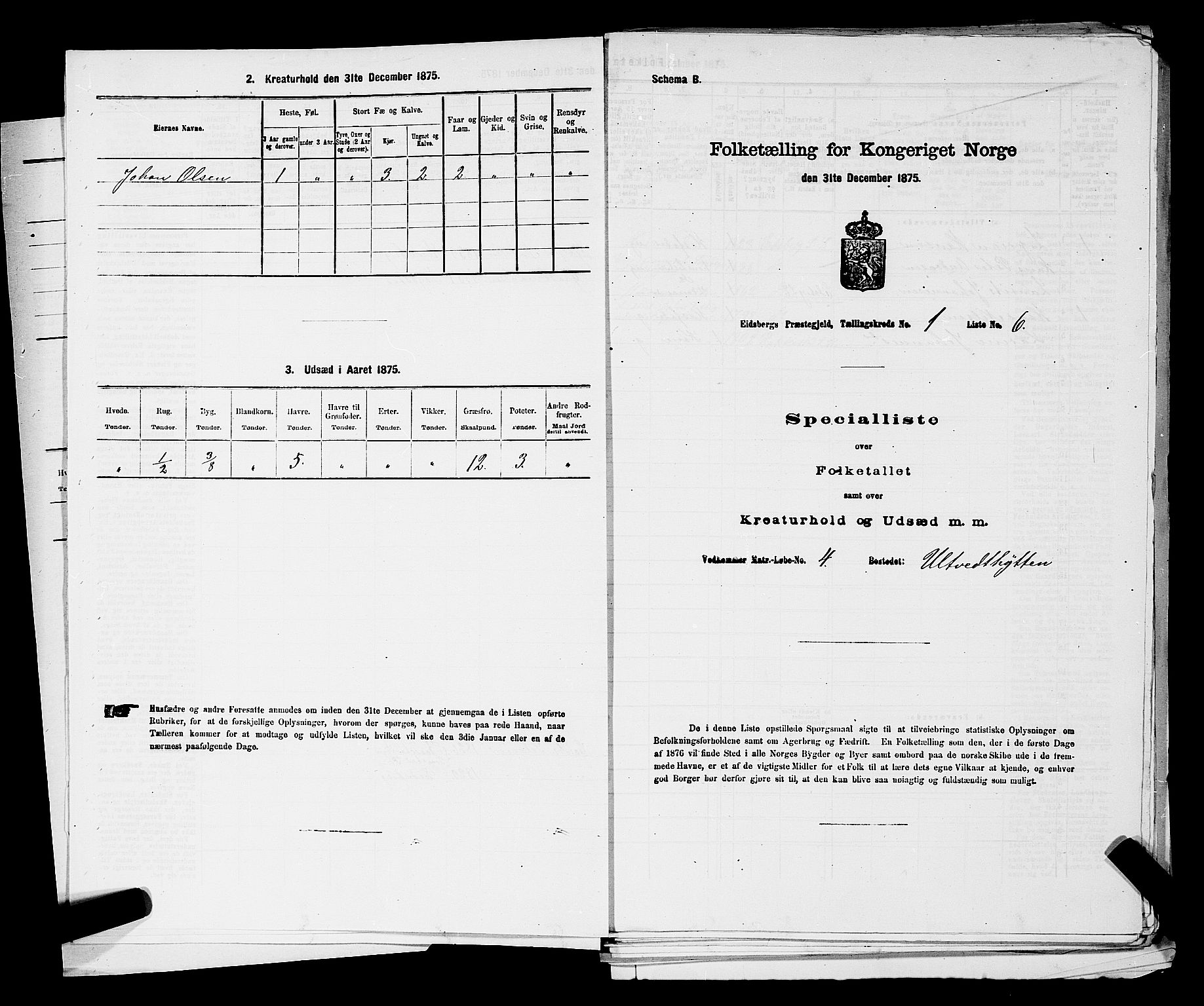 RA, 1875 census for 0125P Eidsberg, 1875, p. 59