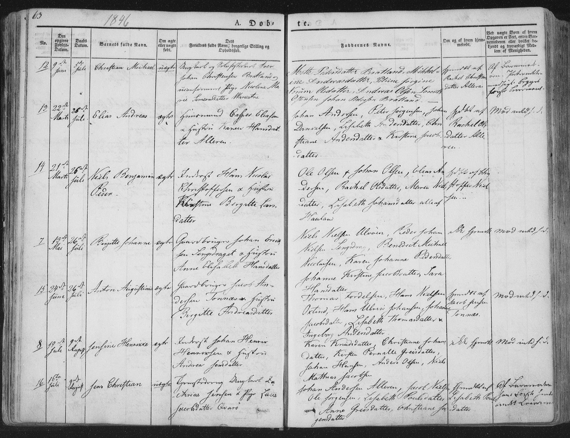 Ministerialprotokoller, klokkerbøker og fødselsregistre - Nordland, SAT/A-1459/839/L0565: Parish register (official) no. 839A02, 1825-1862, p. 63
