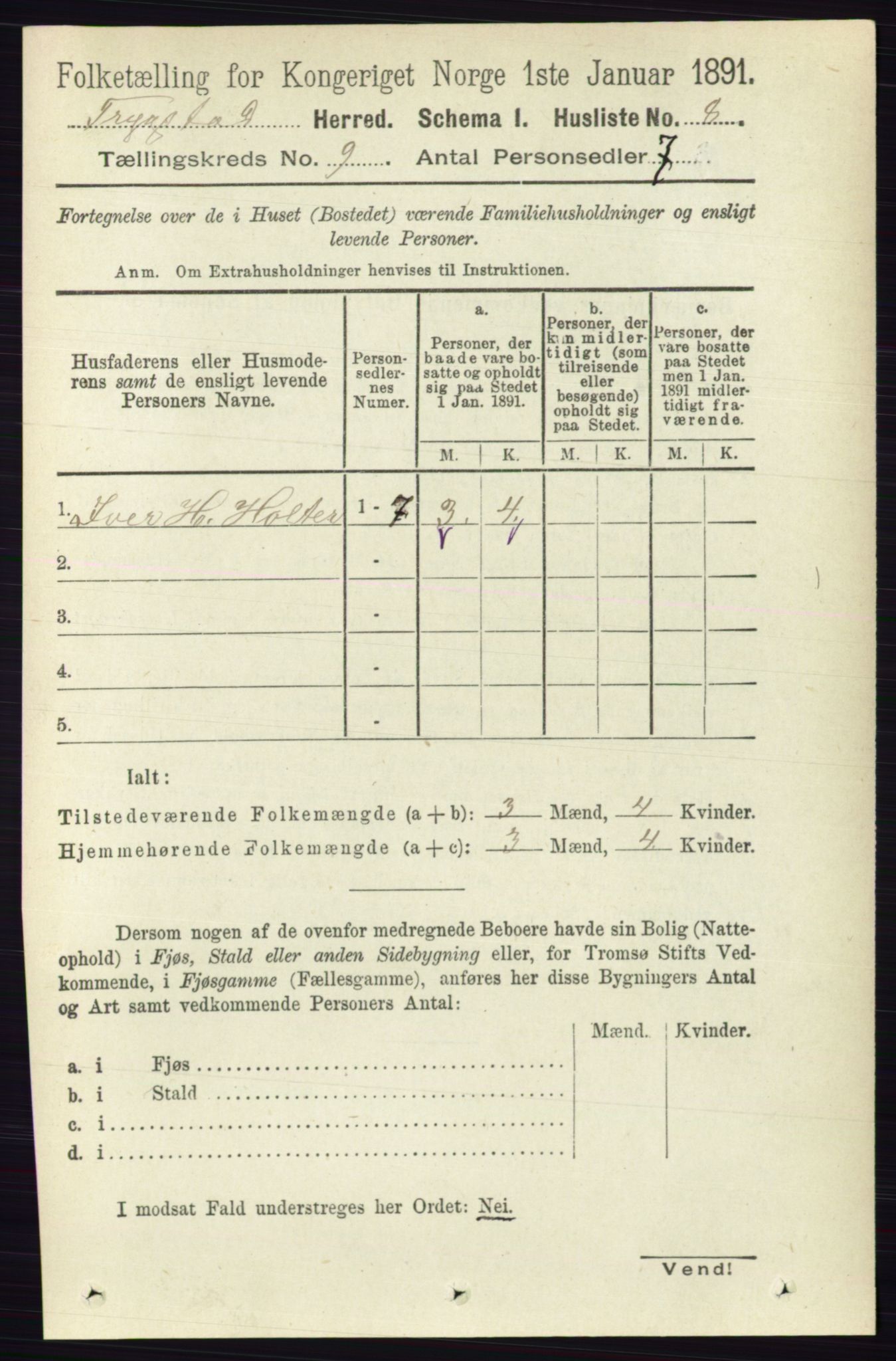 RA, 1891 Census for 0122 Trøgstad, 1891, p. 3838