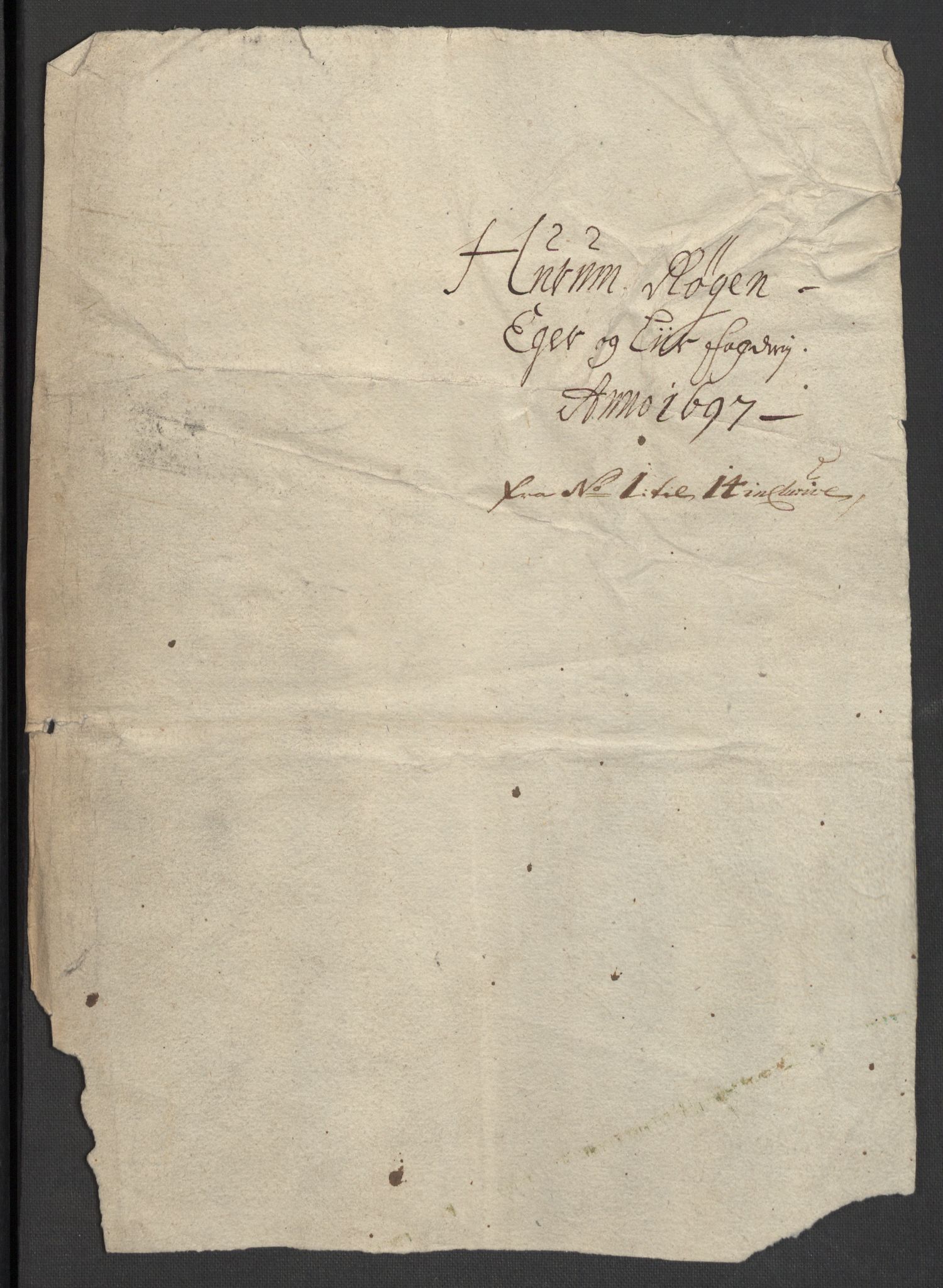 Rentekammeret inntil 1814, Reviderte regnskaper, Fogderegnskap, AV/RA-EA-4092/R30/L1695: Fogderegnskap Hurum, Røyken, Eiker og Lier, 1697, p. 12